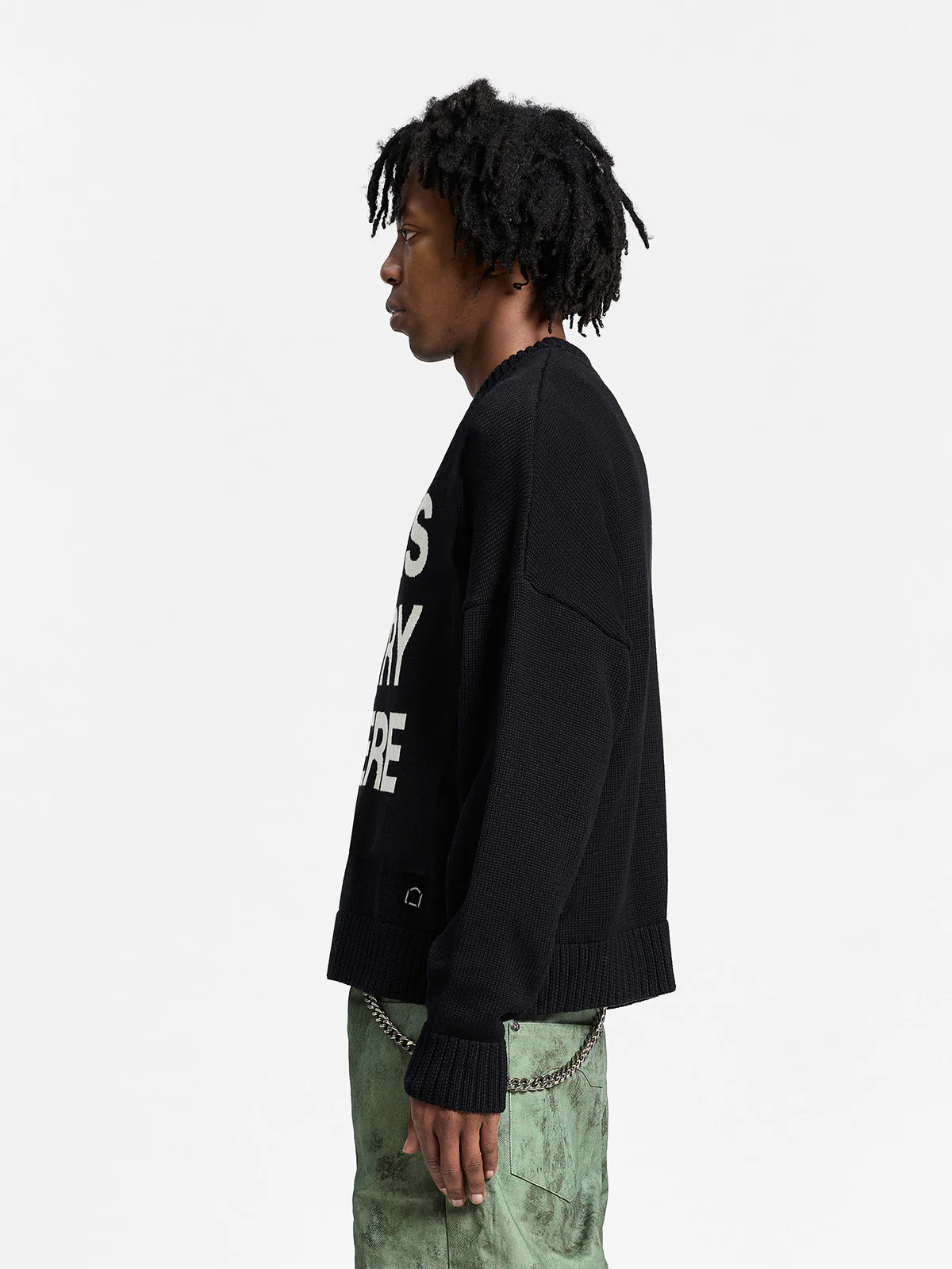 ART IS EVERYWHERE KNIT SWEATER - BLACK - Image 4