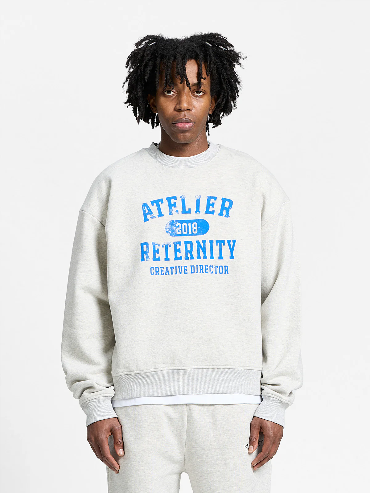 ATELIER EMBLEM CREWNECK - MELANGE GREY - Image 2