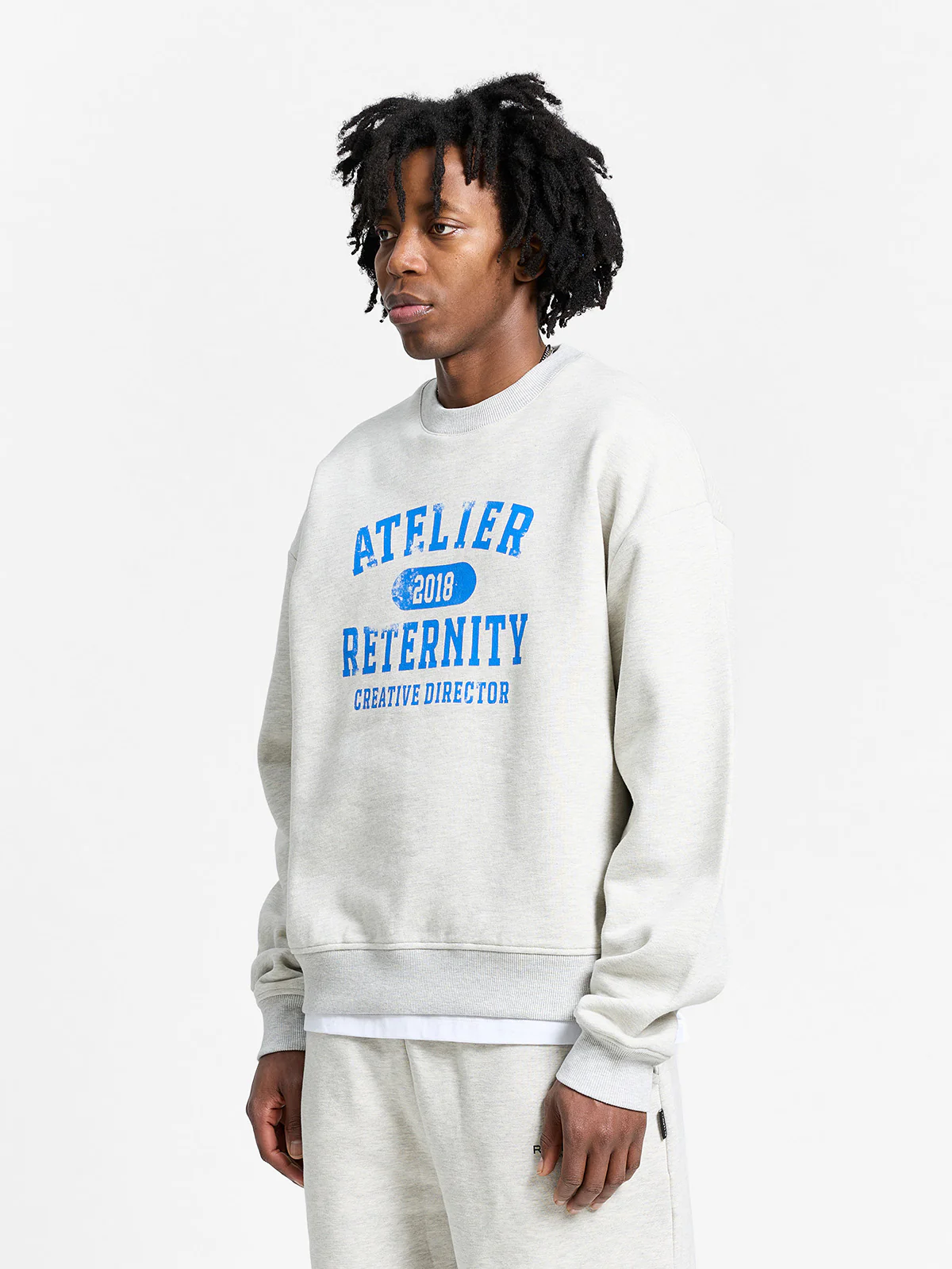 ATELIER EMBLEM CREWNECK - MELANGE GREY - Image 3