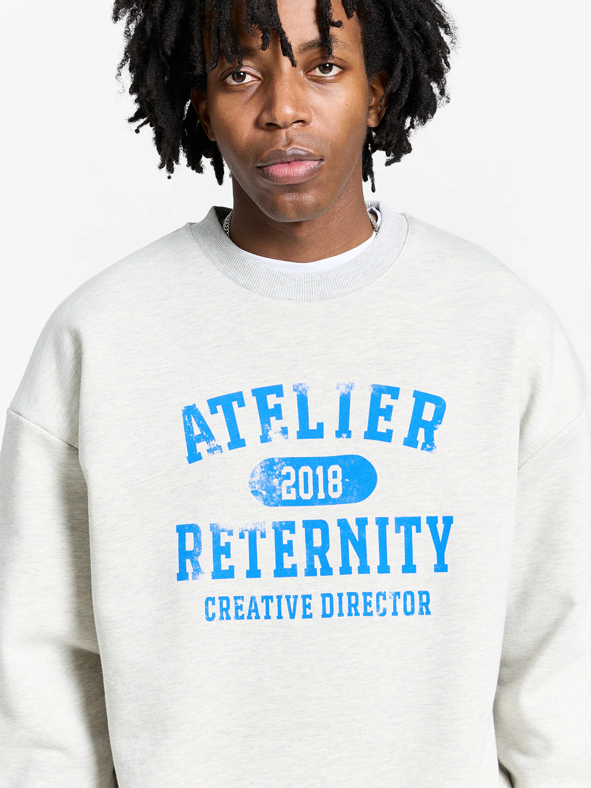 ATELIER EMBLEM CREWNECK - MELANGE GREY - Image 7