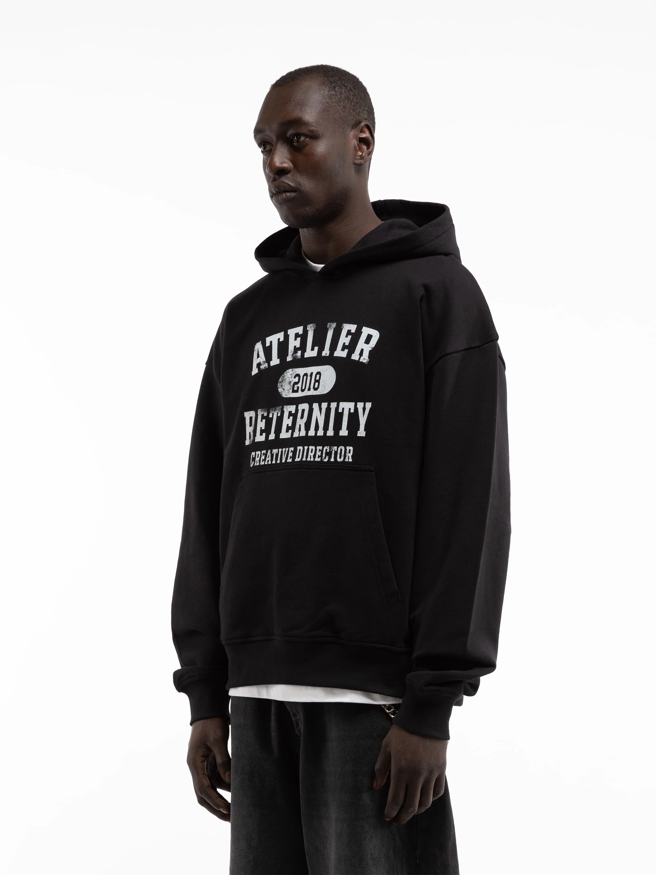 ATELIER EMBLEM HOODIE - BLACK - Image 3