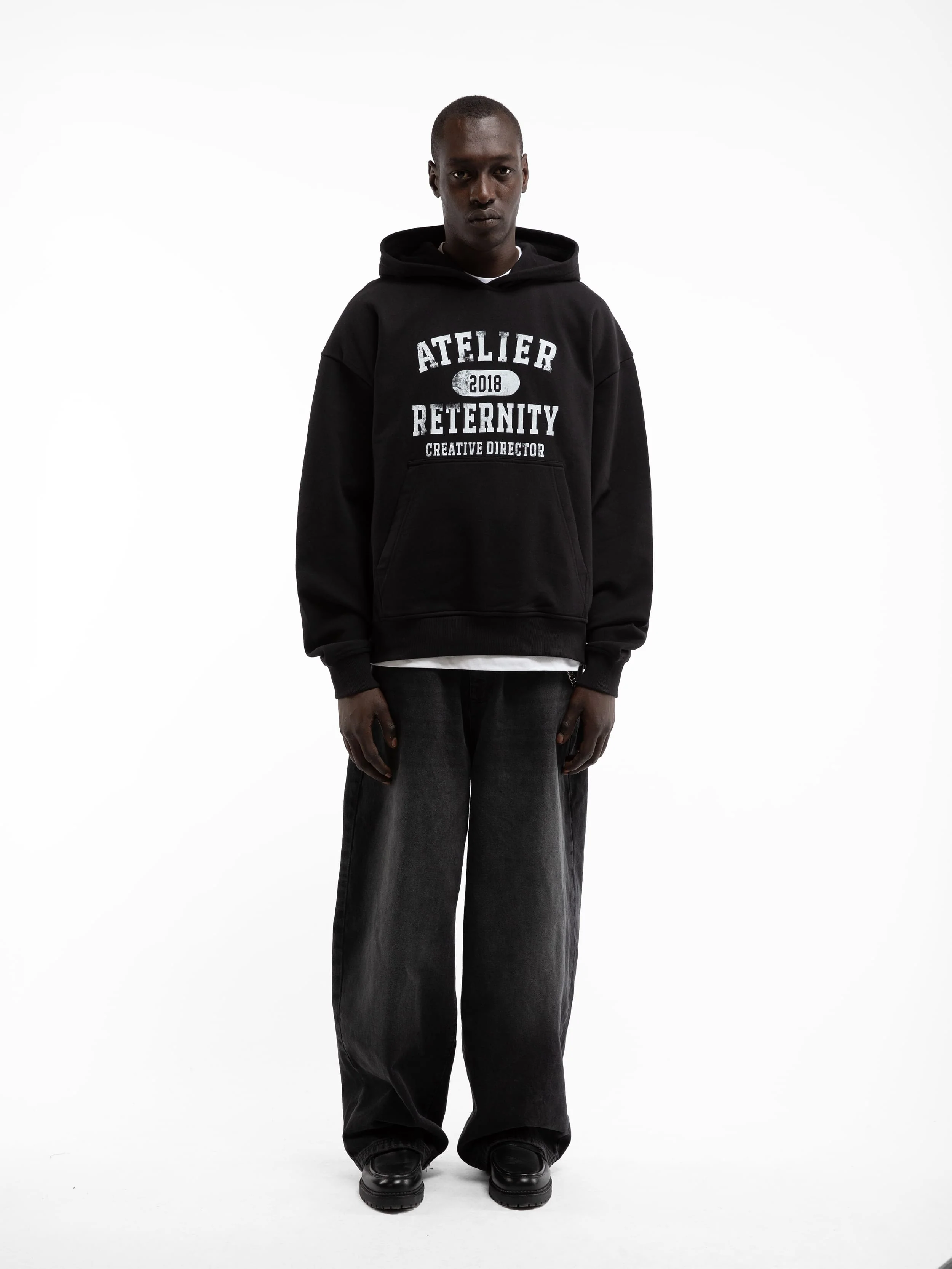 ATELIER EMBLEM HOODIE - BLACK - Image 6