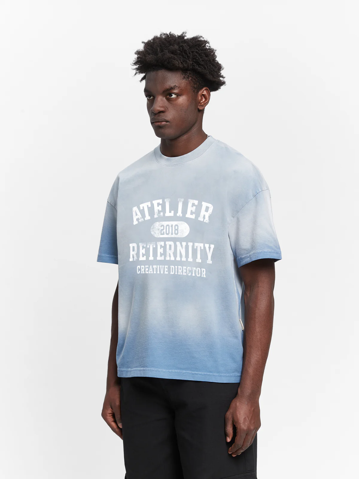 ATELIER EMBLEM T-SHIRT - HEAVY BLEACHED BLUE - Image 3