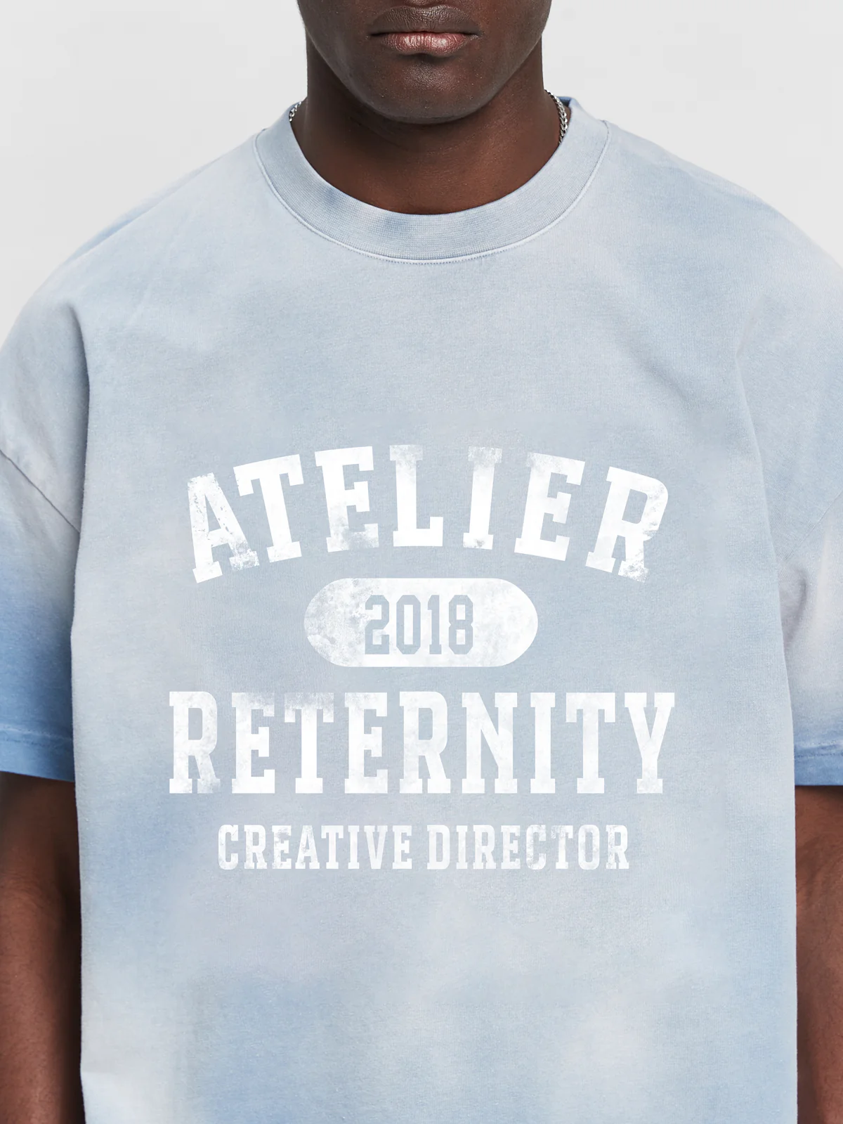 ATELIER EMBLEM T-SHIRT - HEAVY BLEACHED BLUE - Image 7