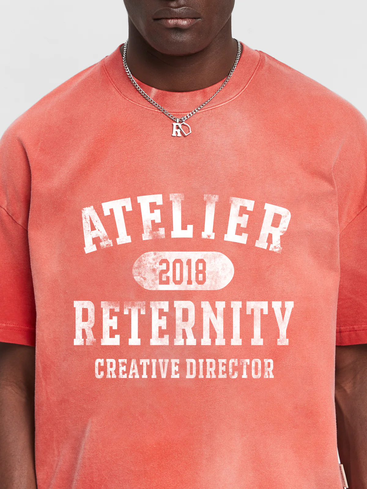 ATELIER EMBLEM T-SHIRT - HEAVY BLEACHED RED - Image 7