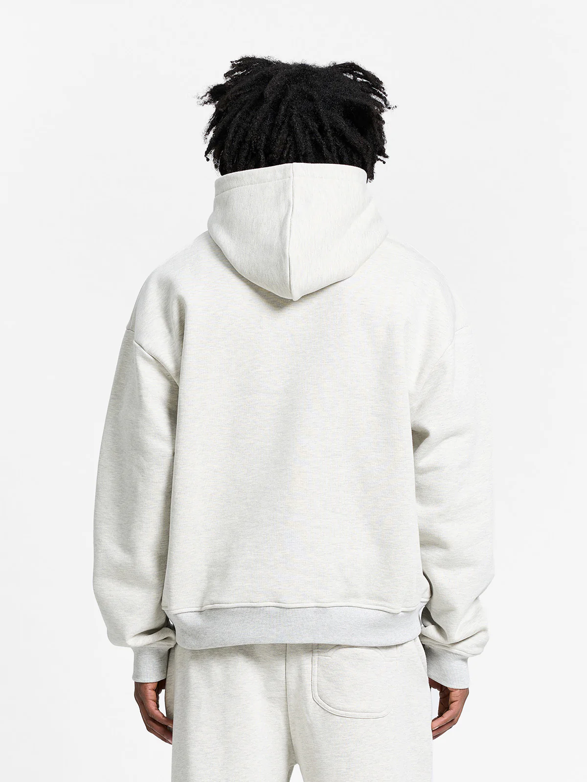 ATELIER EMBLEM ZIP-HOODIE - MELANGE GREY - Image 5
