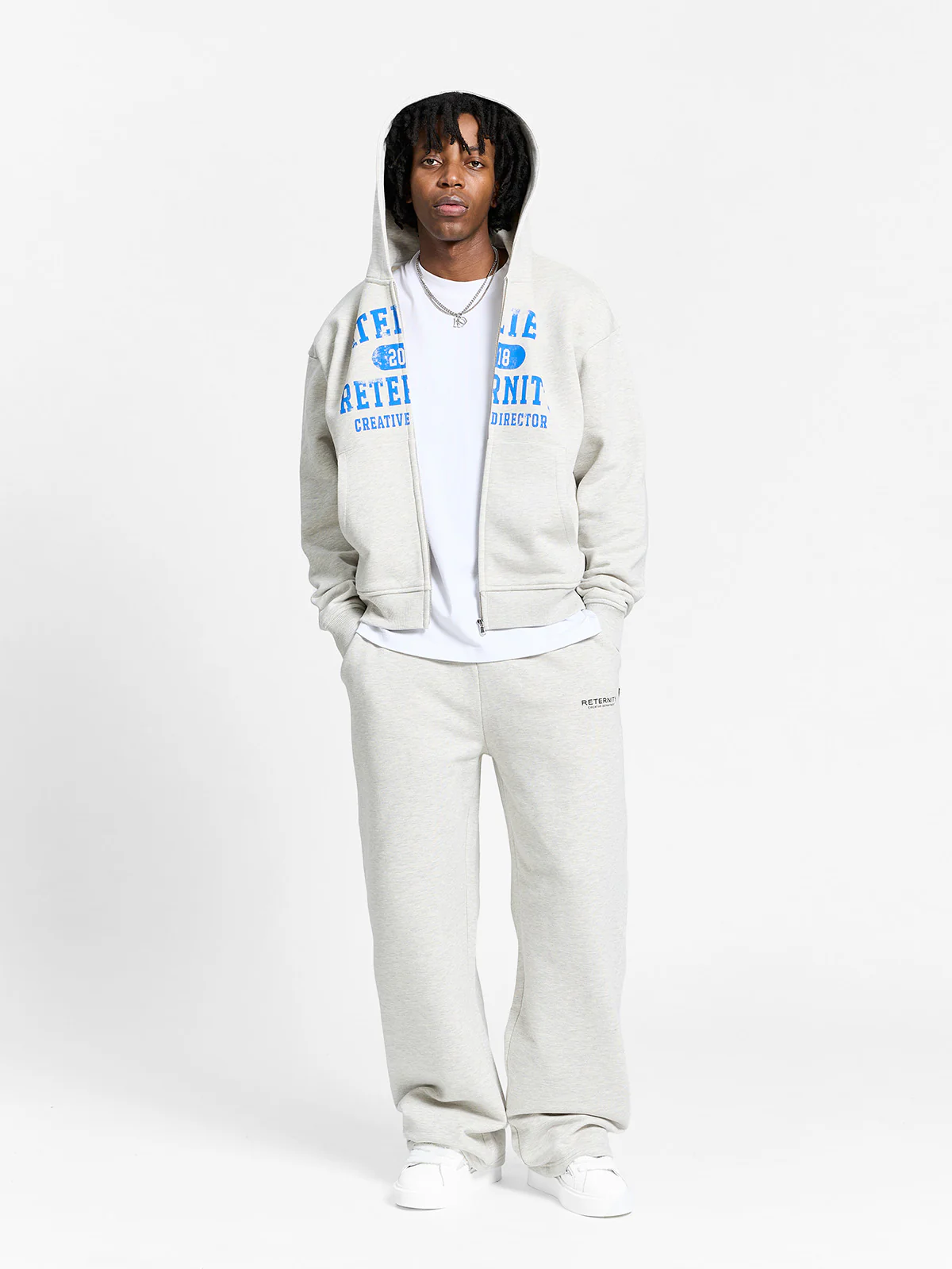 ATELIER EMBLEM ZIP-HOODIE - MELANGE GREY - Image 6