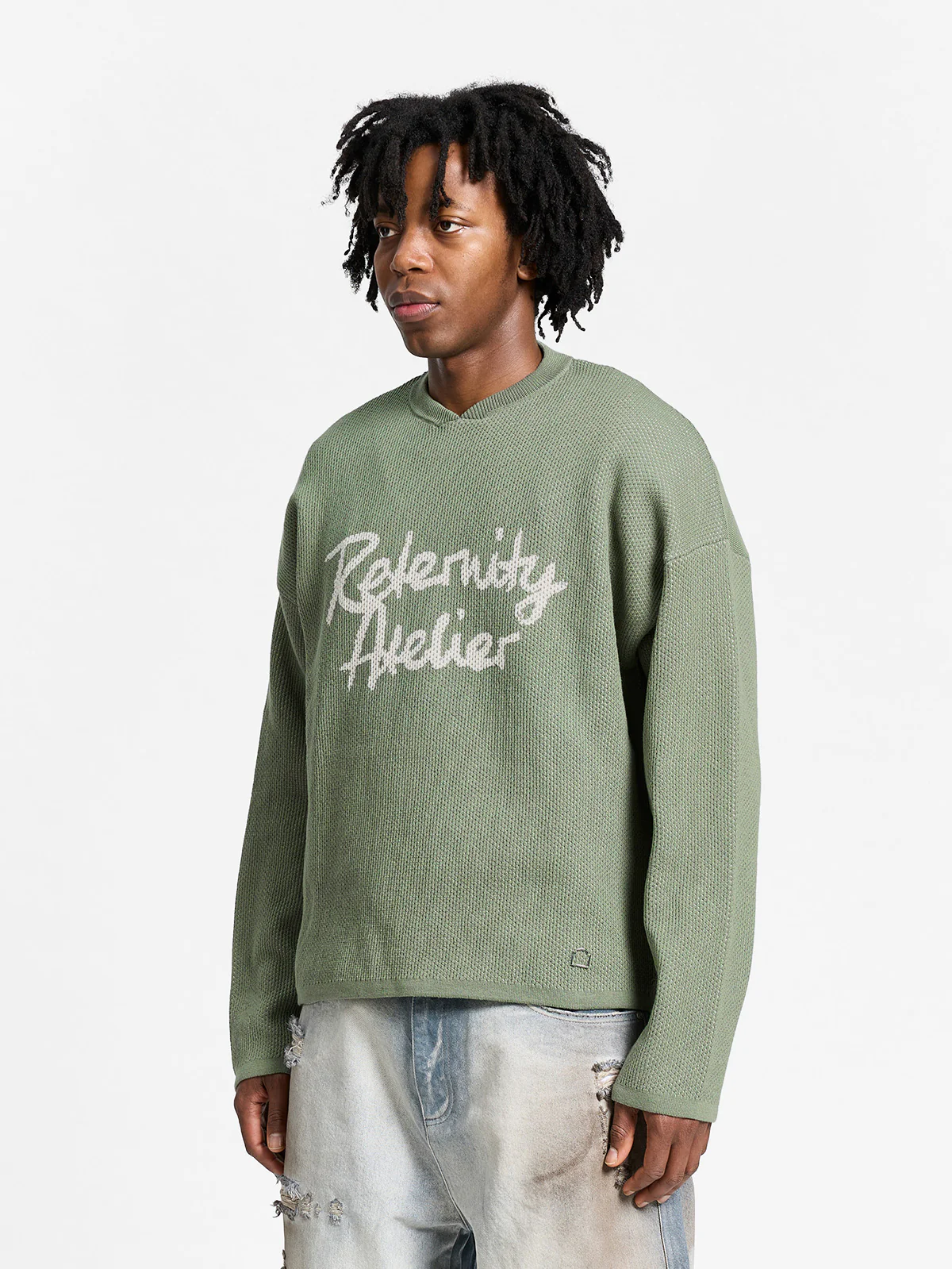 ATELIER KNIT JERSEY - GREEN - Image 3