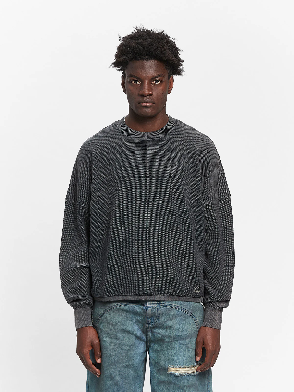 ATELIER KNIT SWEATER - WASHED BLACK - Image 2