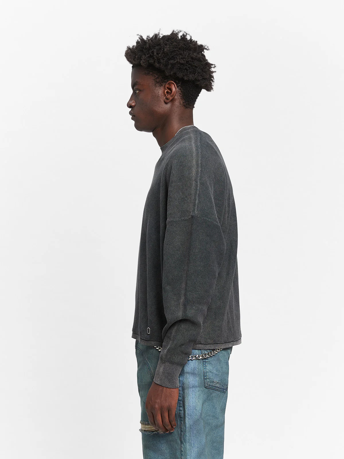 ATELIER KNIT SWEATER - WASHED BLACK - Image 4
