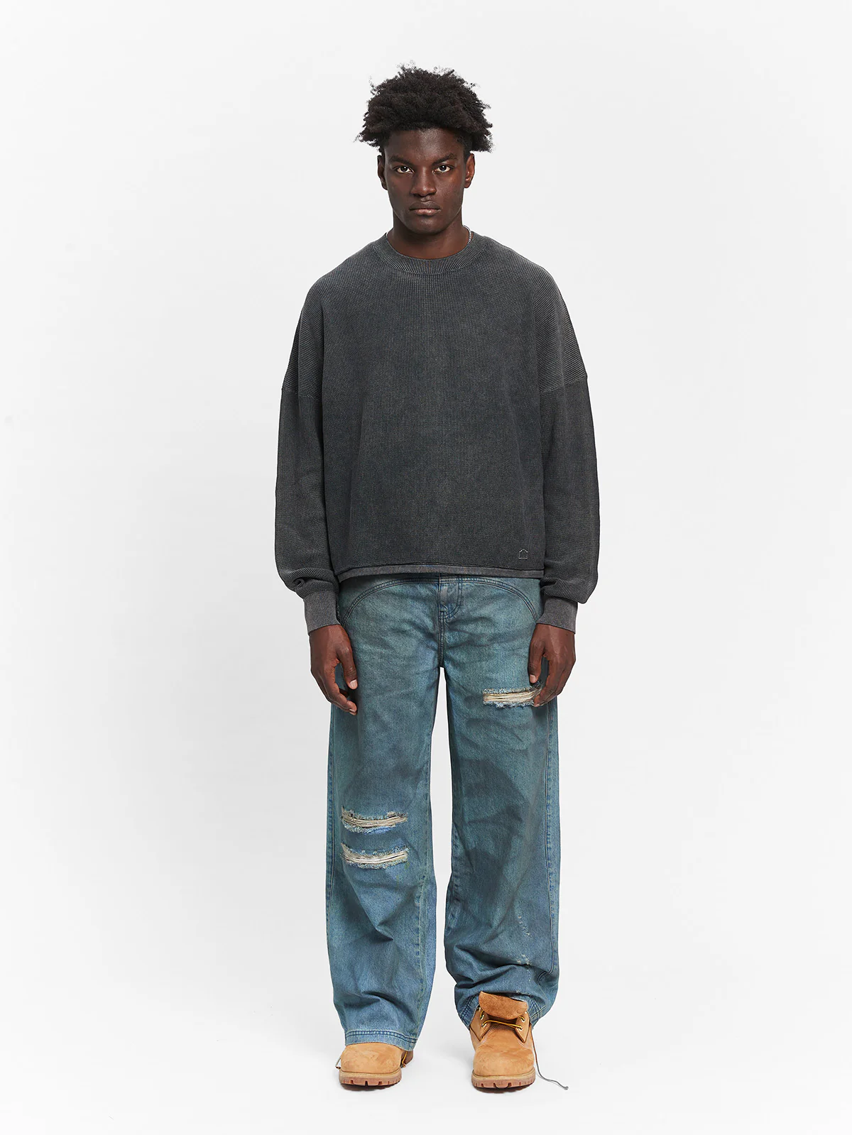 ATELIER KNIT SWEATER - WASHED BLACK - Image 6