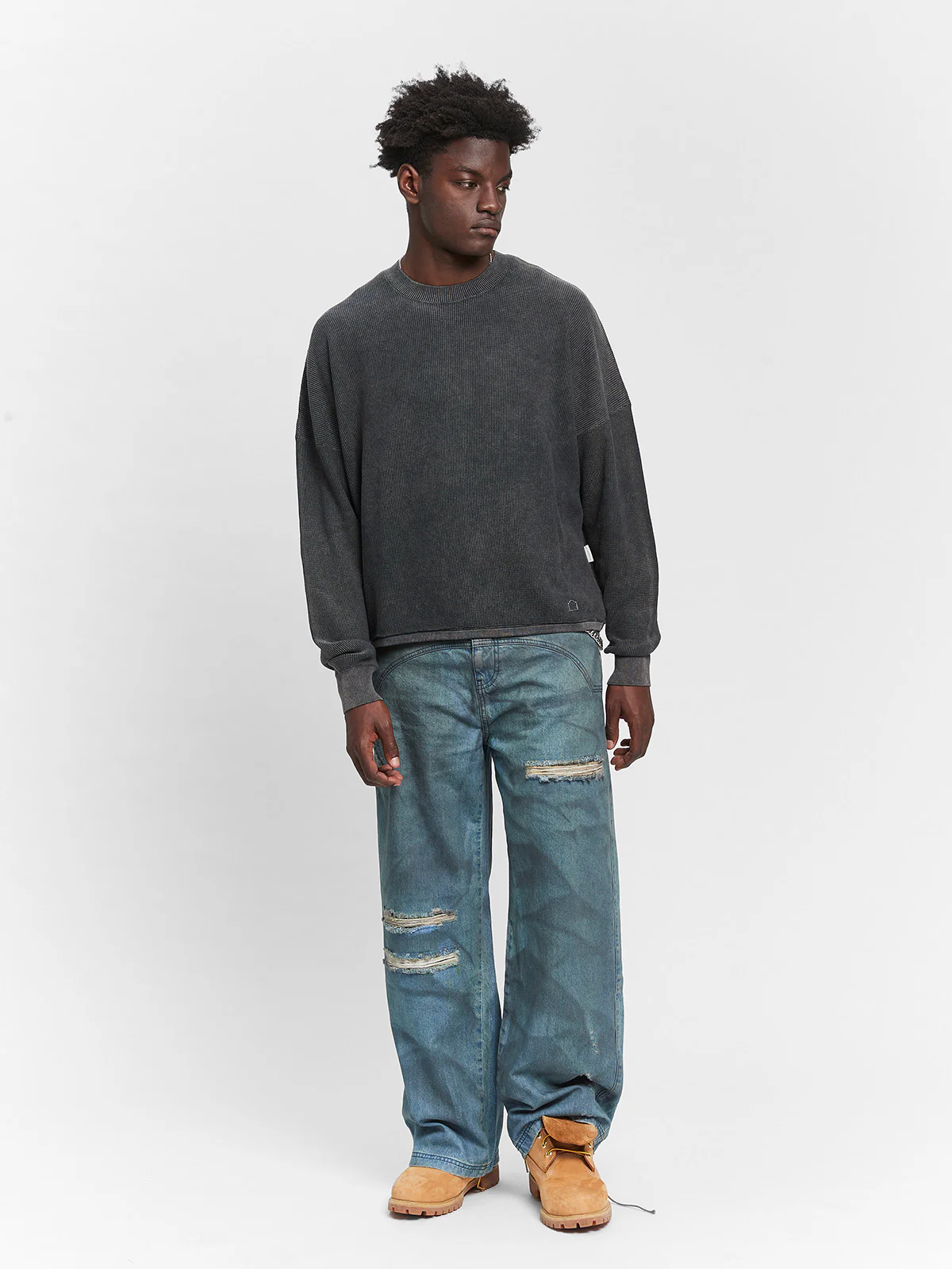 ATELIER KNIT SWEATER - WASHED BLACK - Image 9