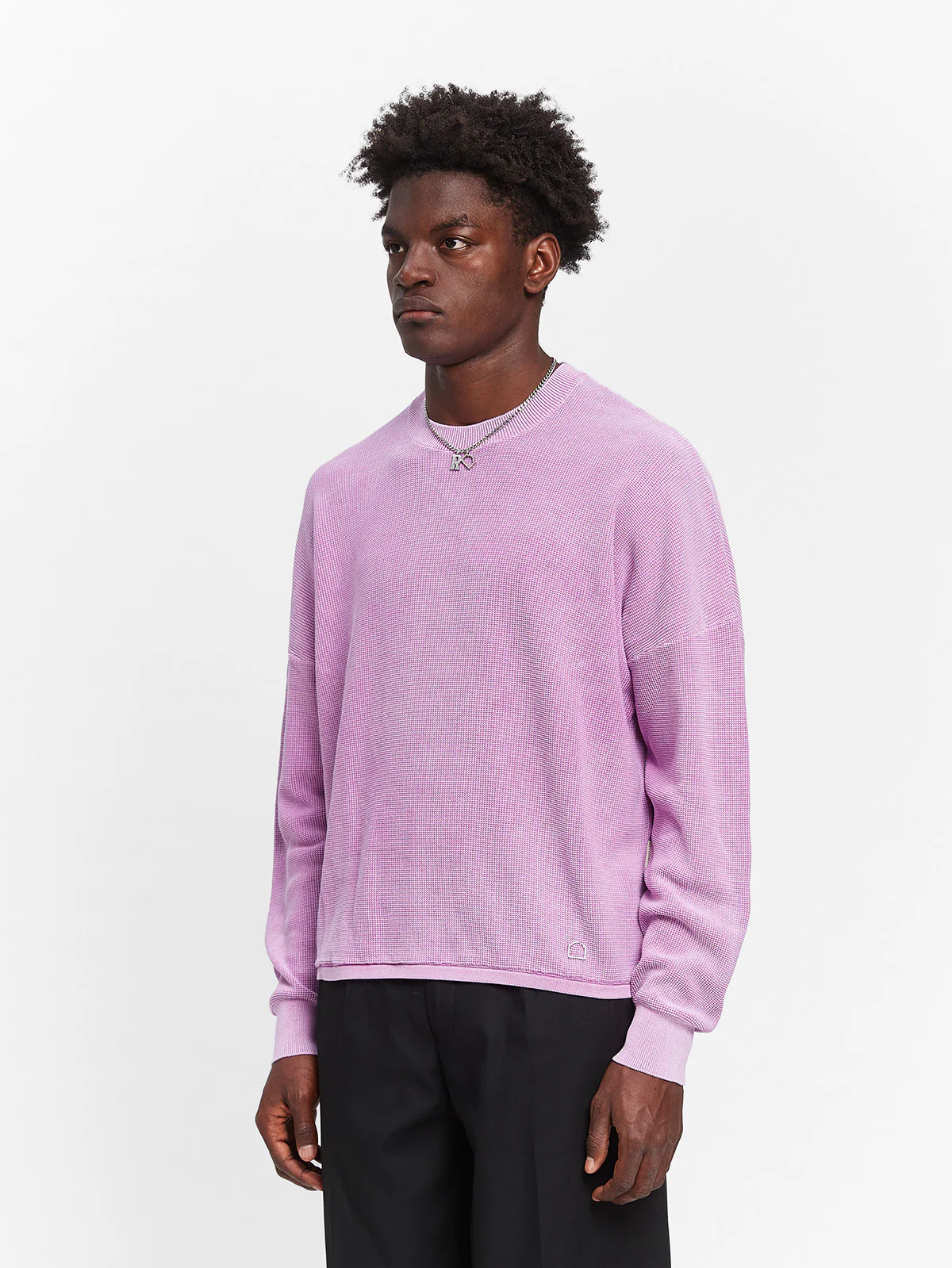 ATELIER KNIT SWEATER - WASHED LILAC - Image 3