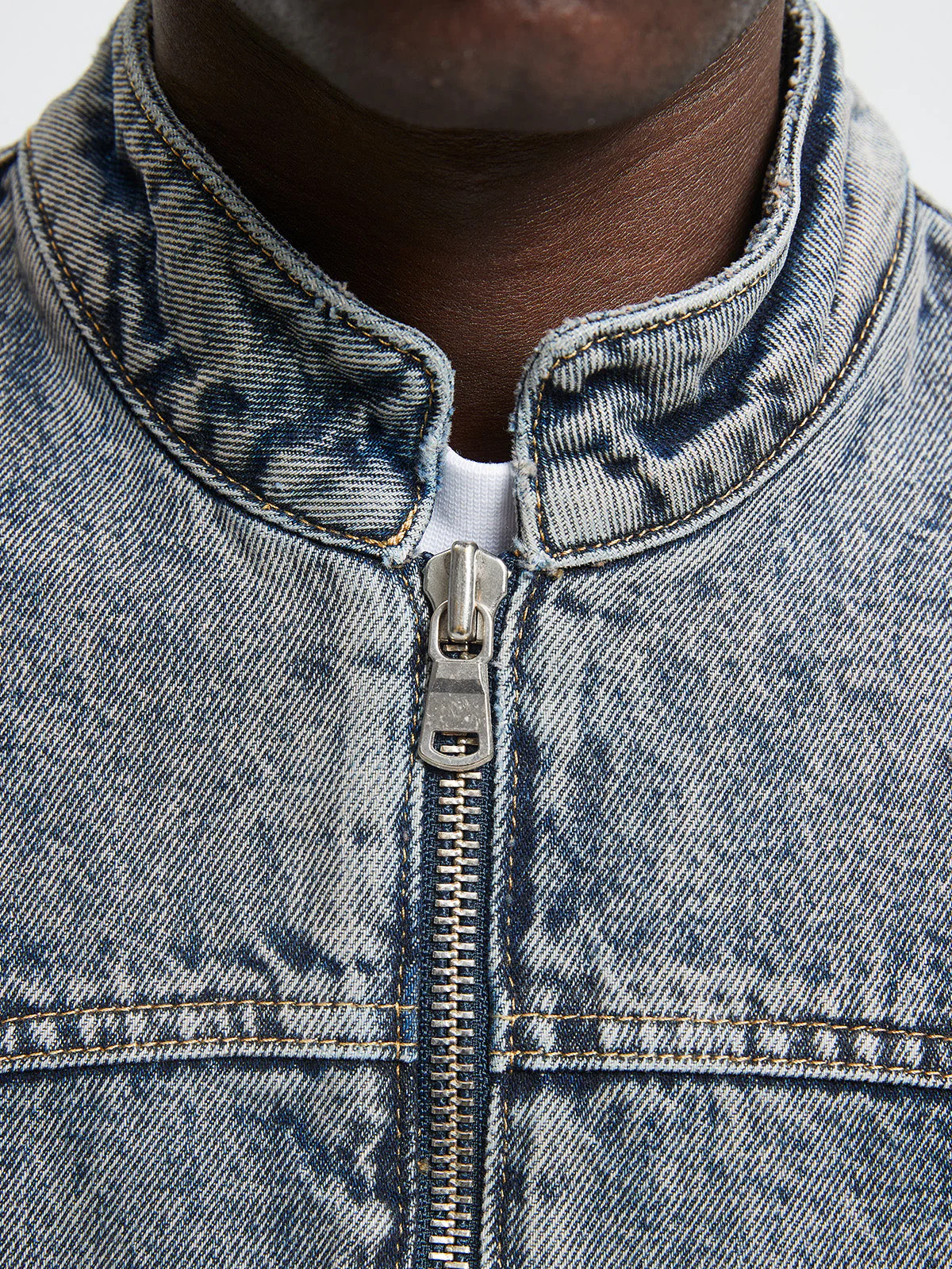 AURÉLIE DENIM JACKET - WASHED BLUE - Image 8