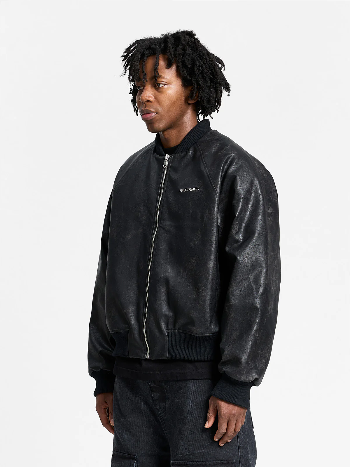 BOMBER JACKET - BRUSHED LEATHER - Image 3