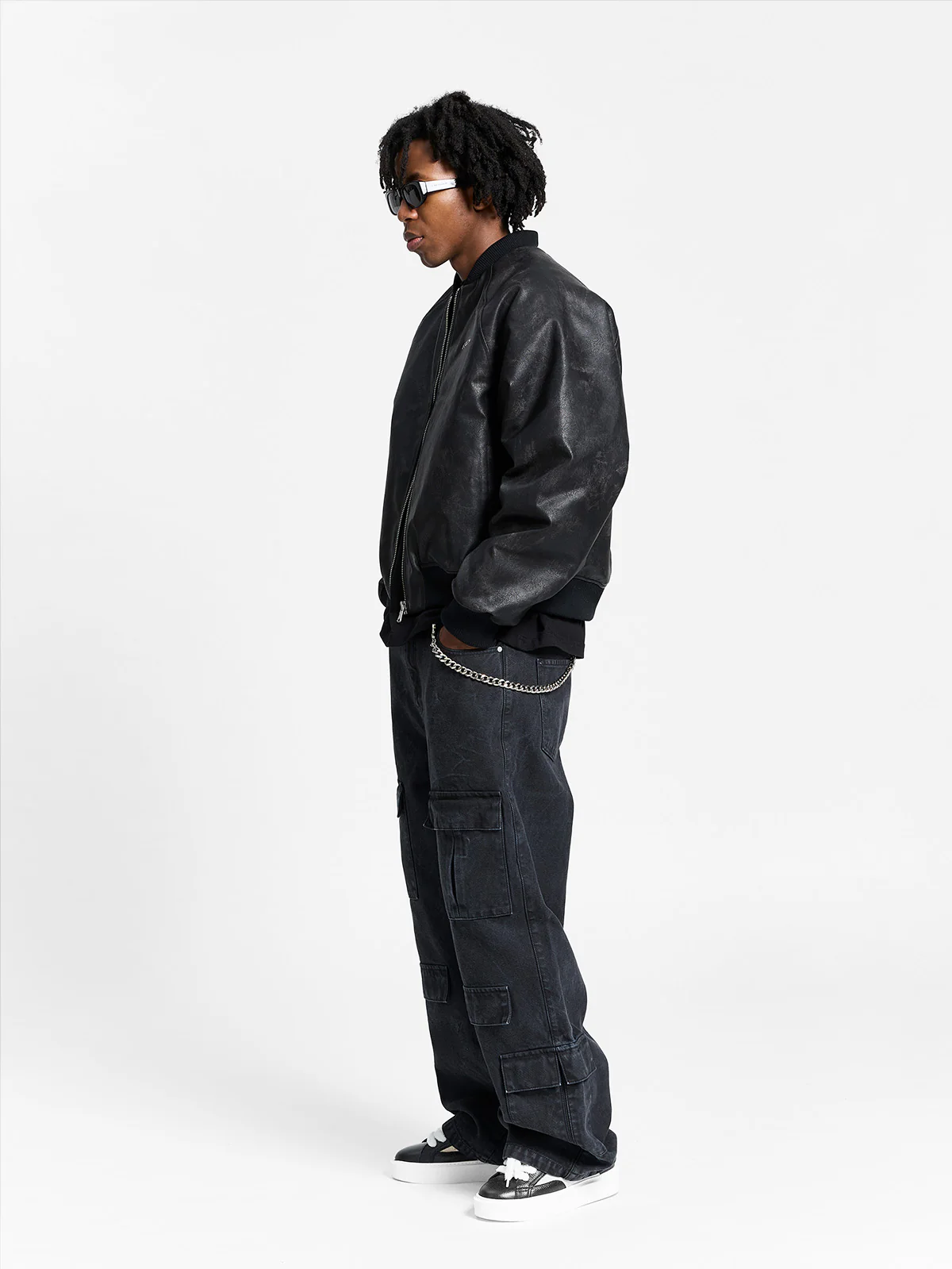 BOMBER JACKET - BRUSHED LEATHER - Image 6