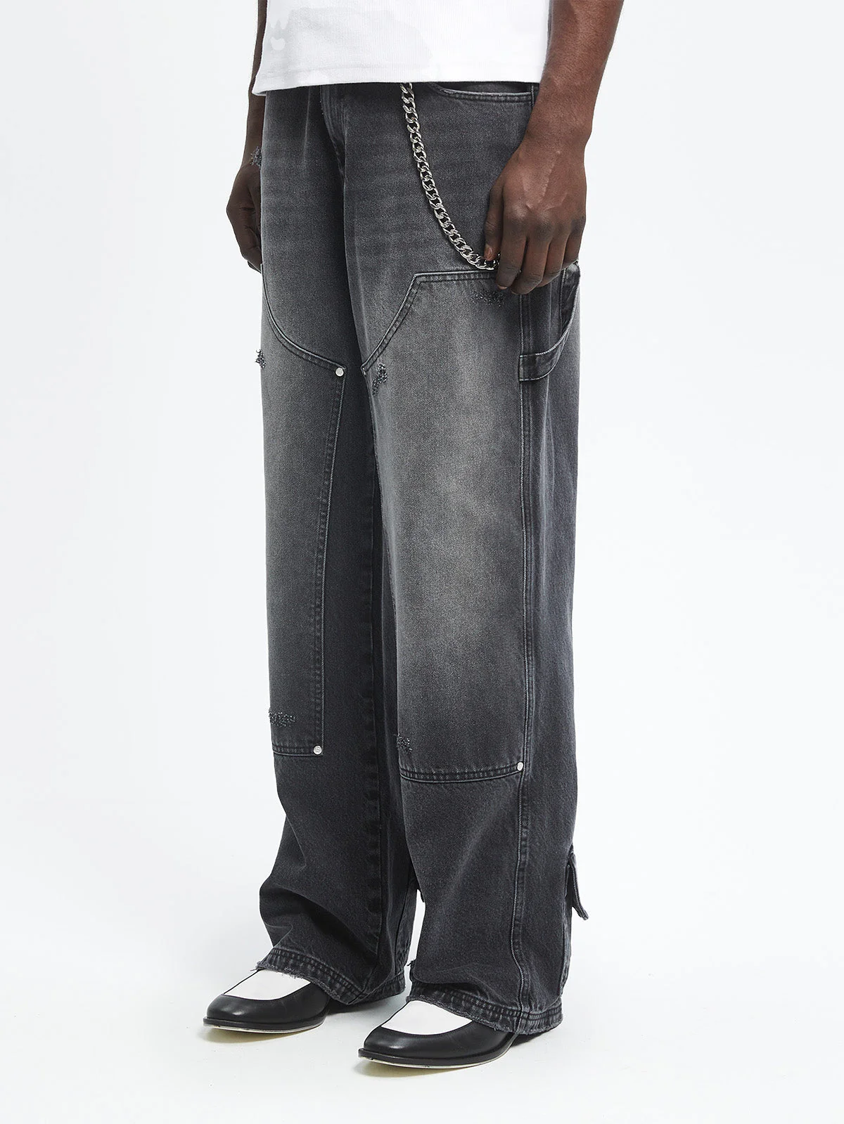 CARPENTER PANTS - WASHED BLACK - Image 3