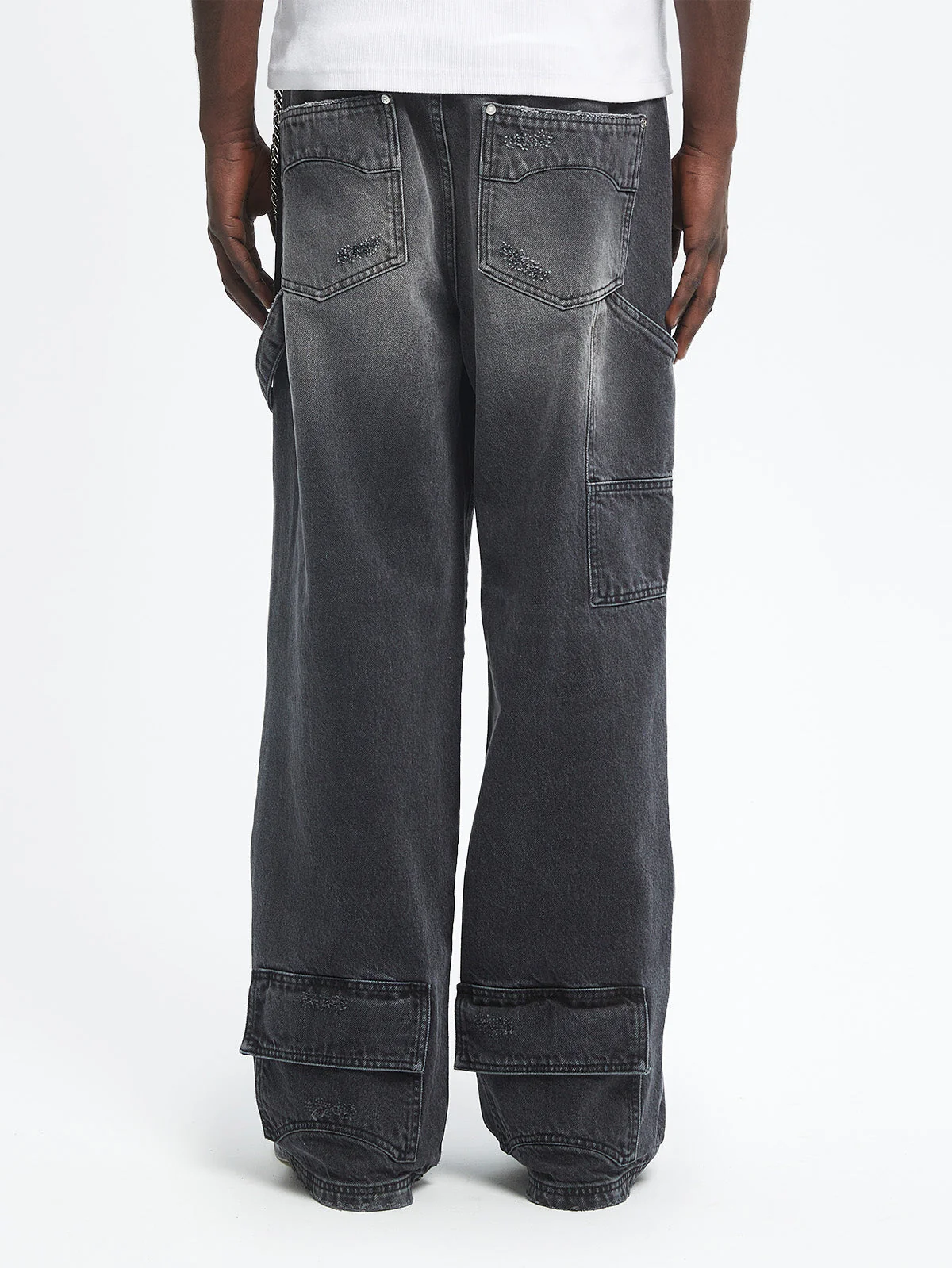 CARPENTER PANTS - WASHED BLACK - Image 5