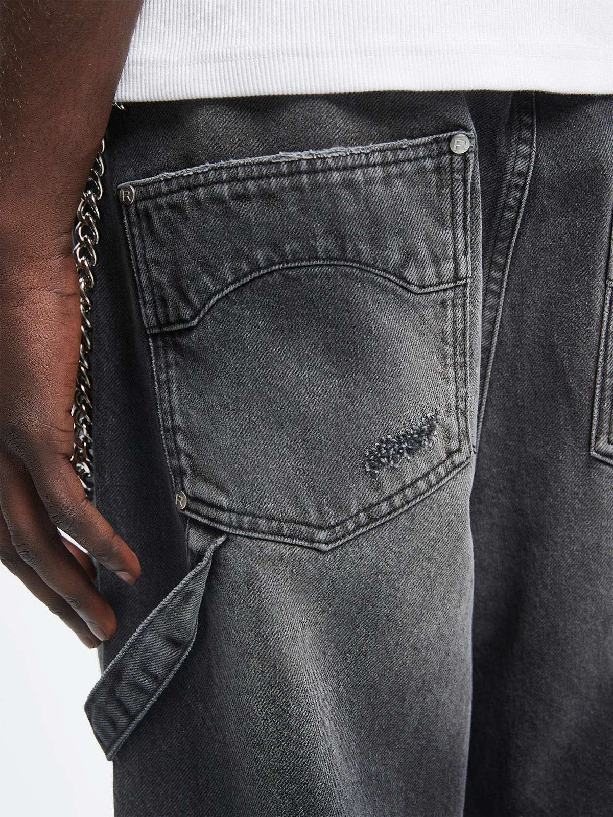 CARPENTER PANTS - WASHED BLACK - Image 7