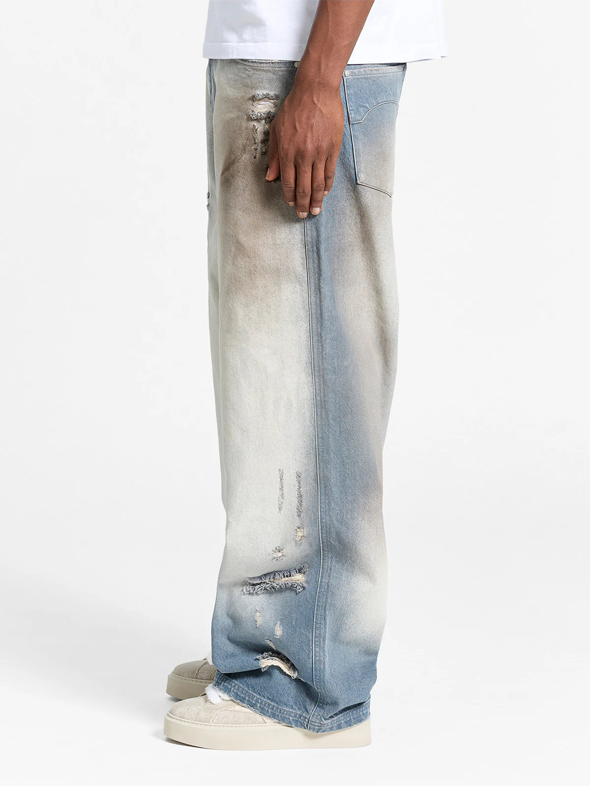 COLORIS DISTRESSED DENIM - BLUE - Image 4