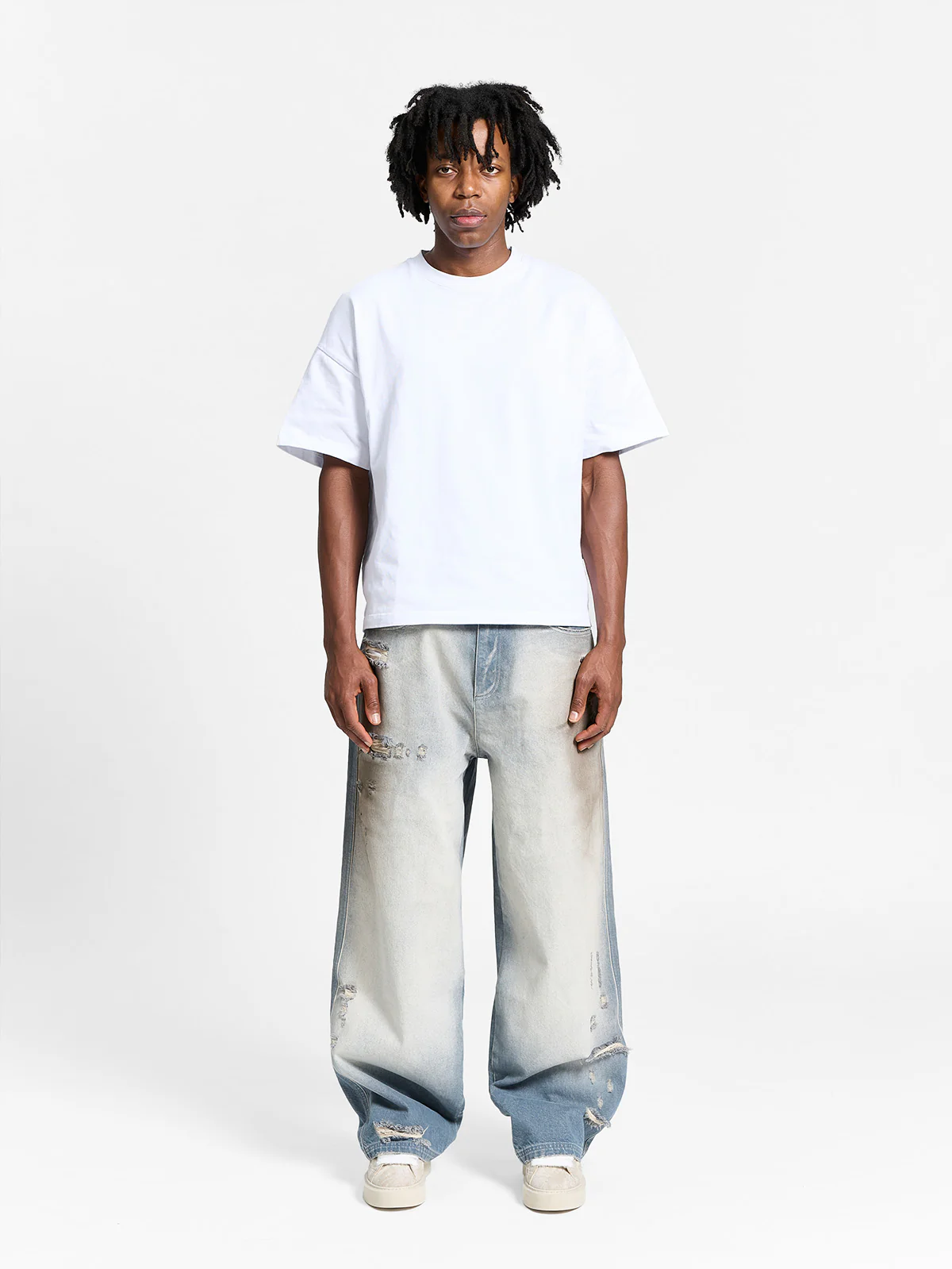 COLORIS DISTRESSED DENIM - BLUE - Image 6