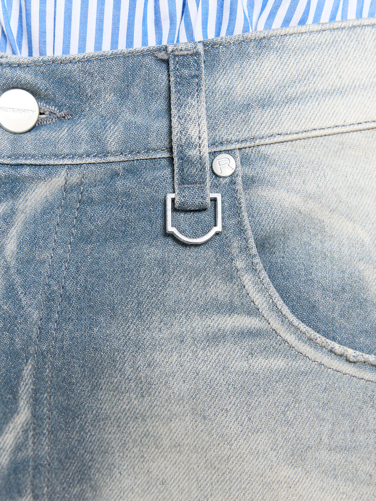 COLORIS DISTRESSED DENIM - BLUE - Image 8