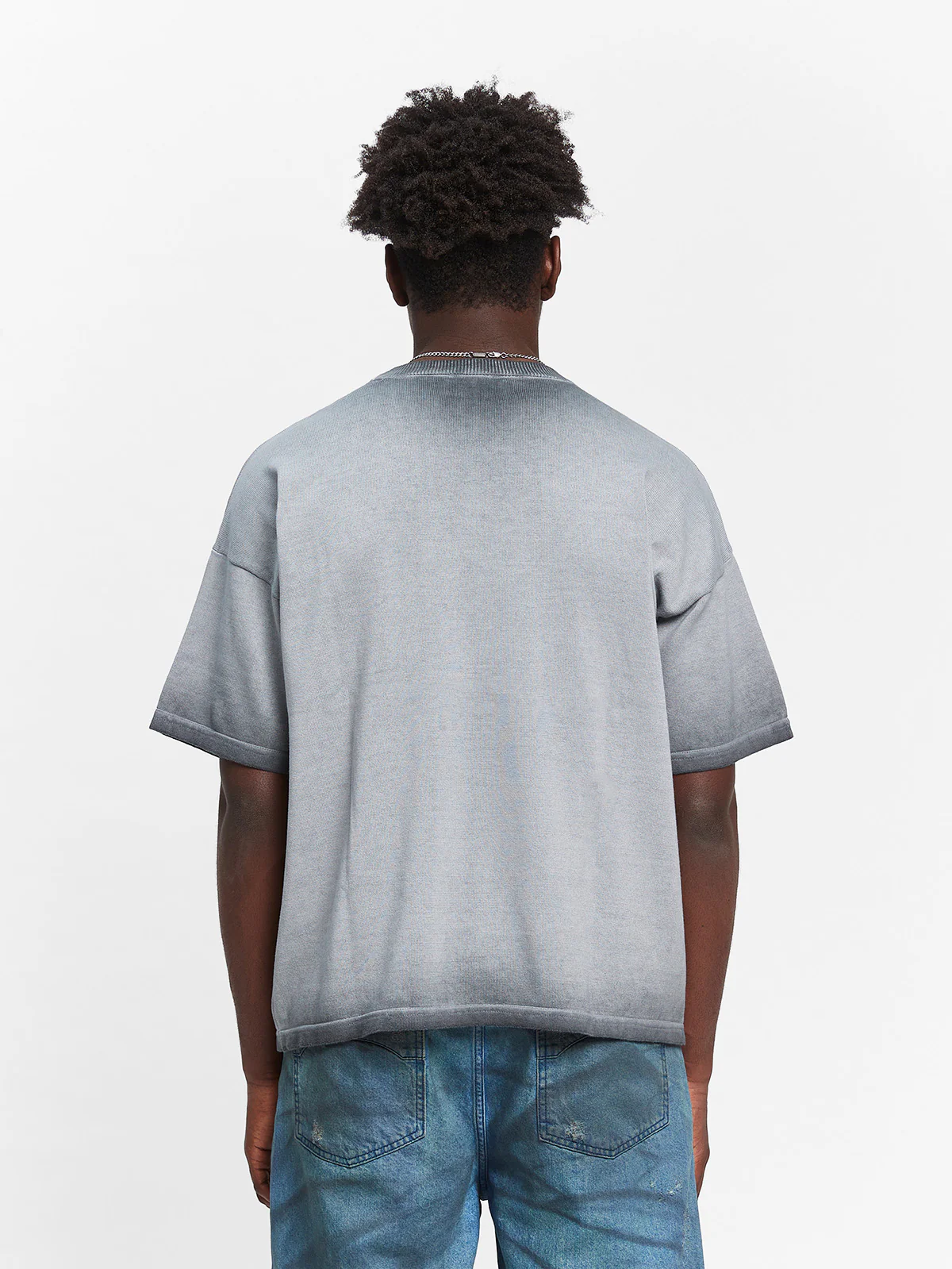 CONSTRUCTION KNIT T-SHIRT - DARKGREY - Image 5