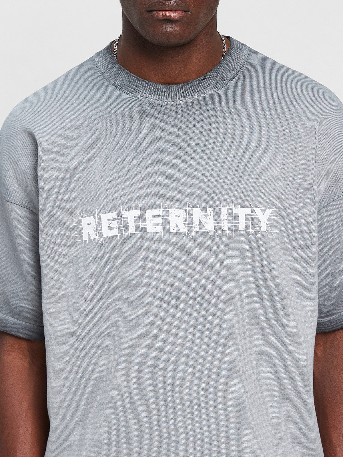 CONSTRUCTION KNIT T-SHIRT - DARKGREY - Image 7