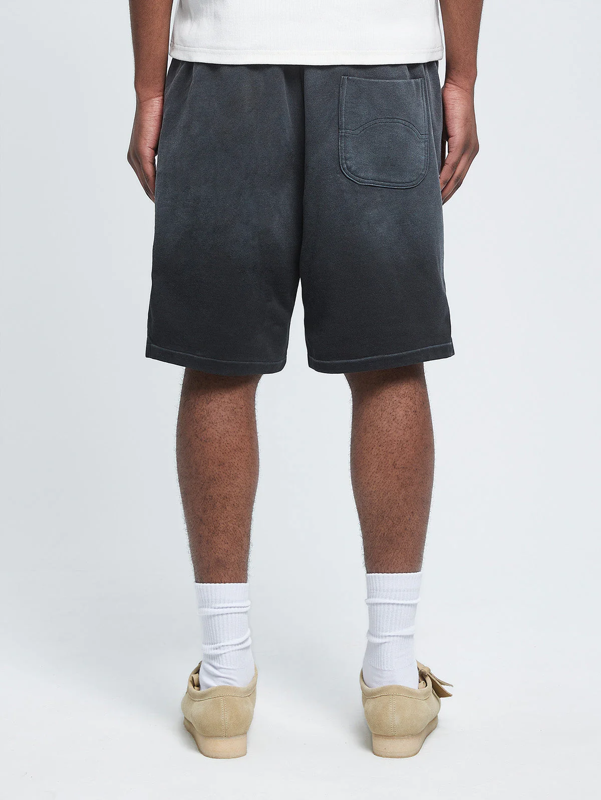 CREATIVE DEPT COTTON SHORTS - FADED BLACK - Image 5