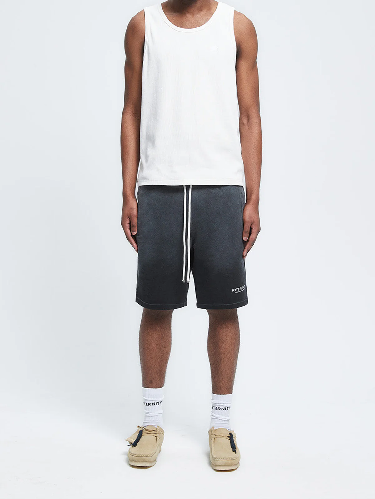 CREATIVE DEPT COTTON SHORTS - FADED BLACK - Image 6