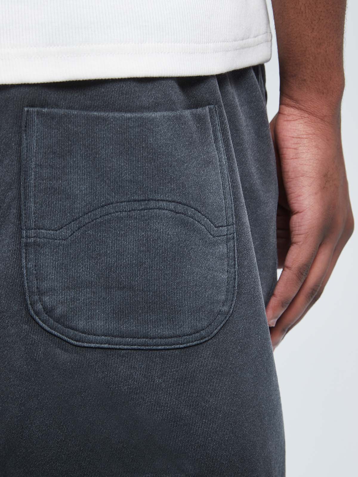 CREATIVE DEPT COTTON SHORTS - FADED BLACK - Image 9
