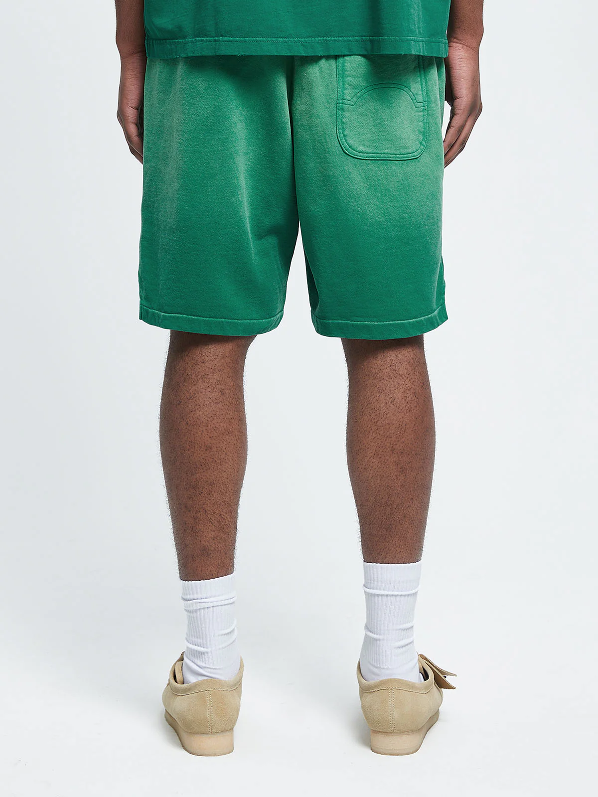 CREATIVE DEPT COTTON SHORTS - FADED GREEN - Image 5