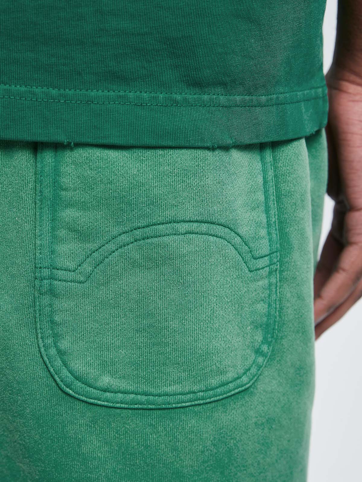CREATIVE DEPT COTTON SHORTS - FADED GREEN - Image 8