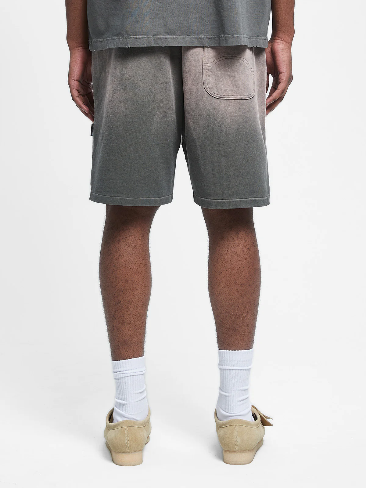 CREATIVE DEPT COTTON SHORTS - FADED GREY - Image 5