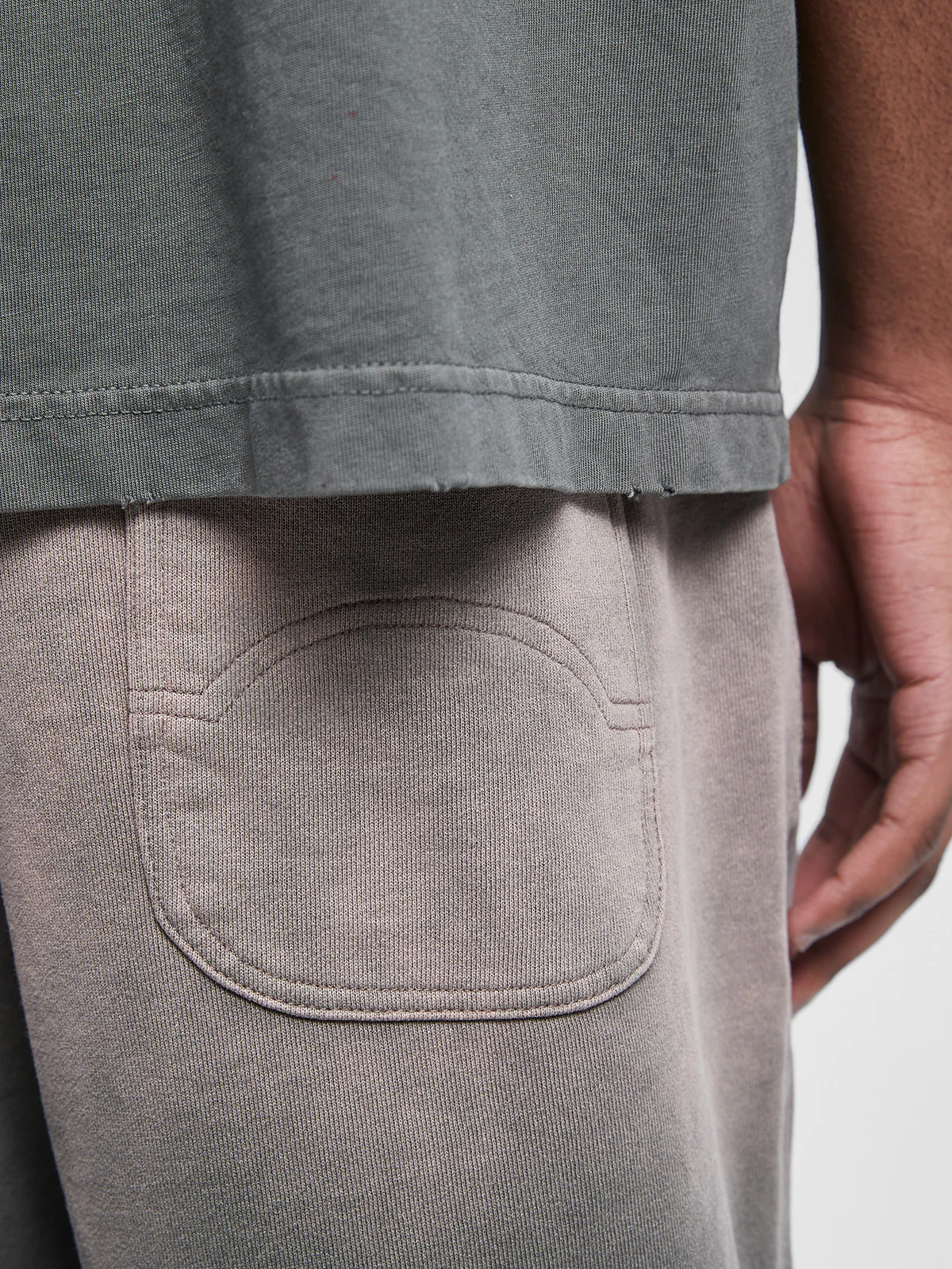 CREATIVE DEPT COTTON SHORTS - FADED GREY - Image 7