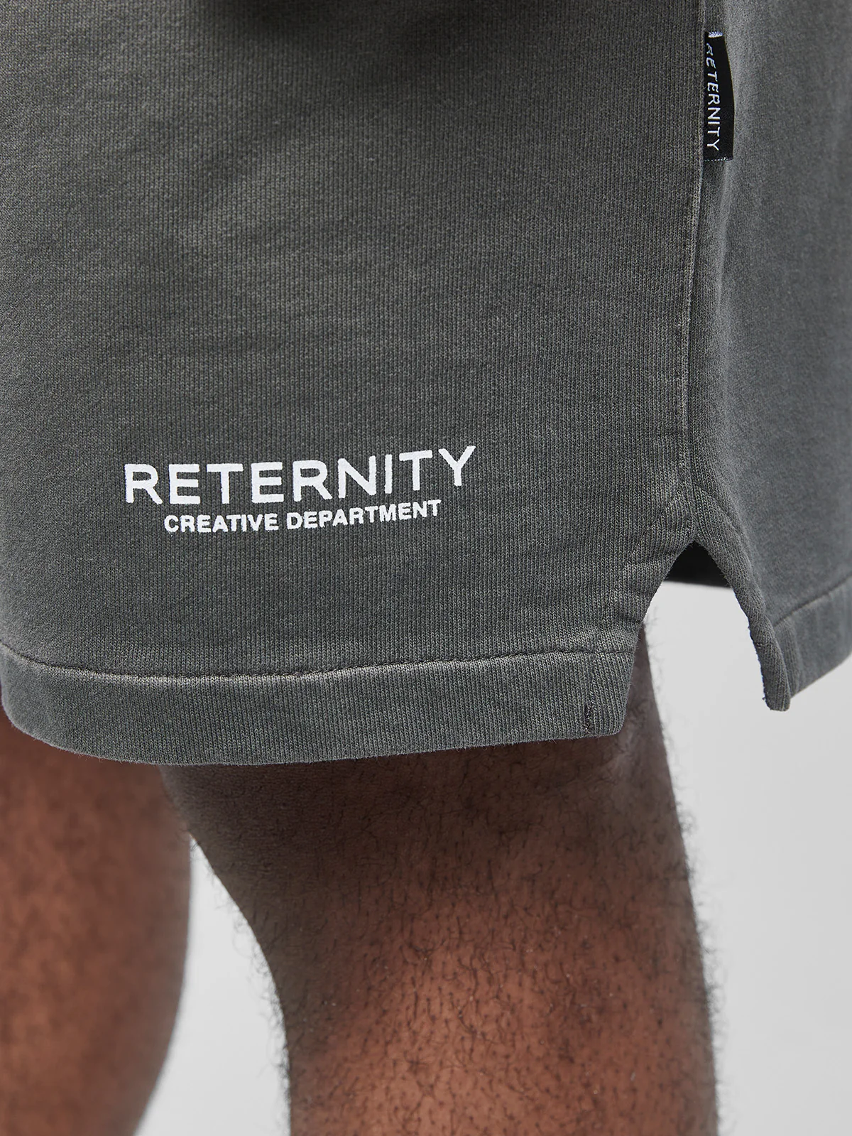 CREATIVE DEPT COTTON SHORTS - FADED GREY - Image 8