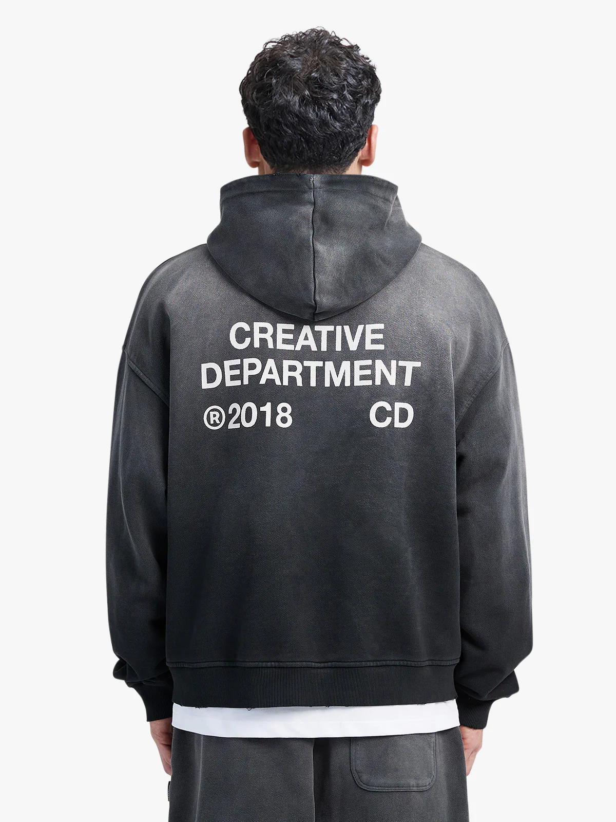 CREATIVE DEPT HOODIE - FADED BLACK - Image 6