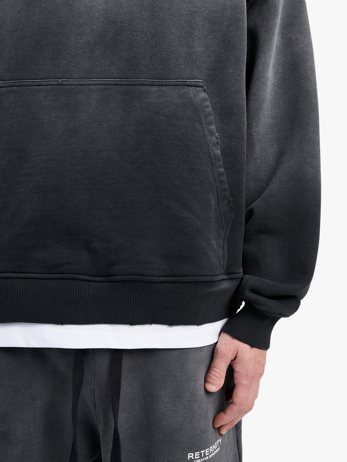 CREATIVE DEPT HOODIE - FADED BLACK - Image 8