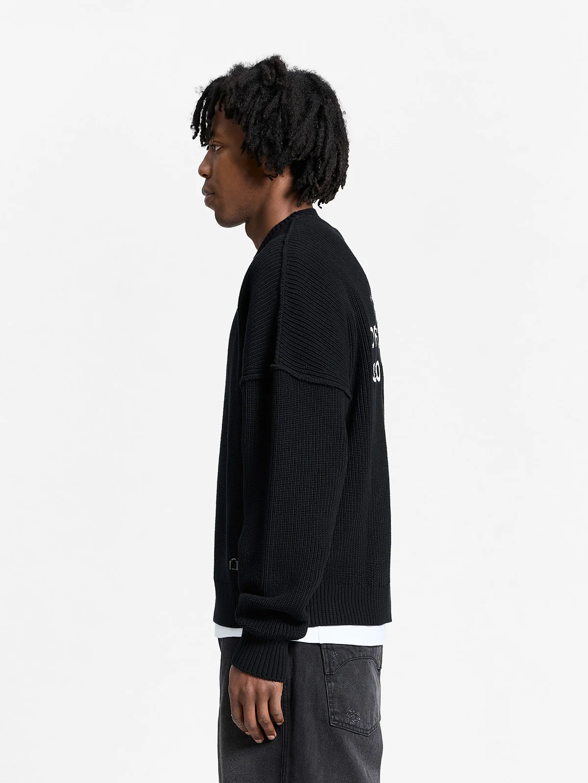 CREATIVE DEPT KNIT SWEATER - BLACK - Image 5