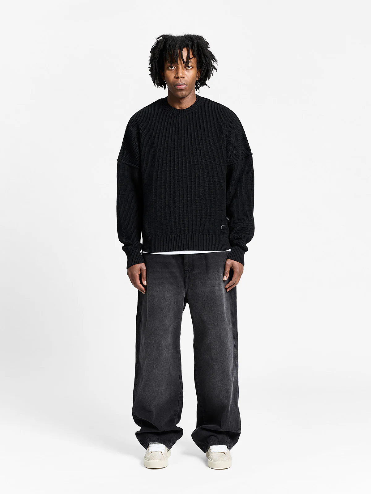 CREATIVE DEPT KNIT SWEATER - BLACK - Image 7