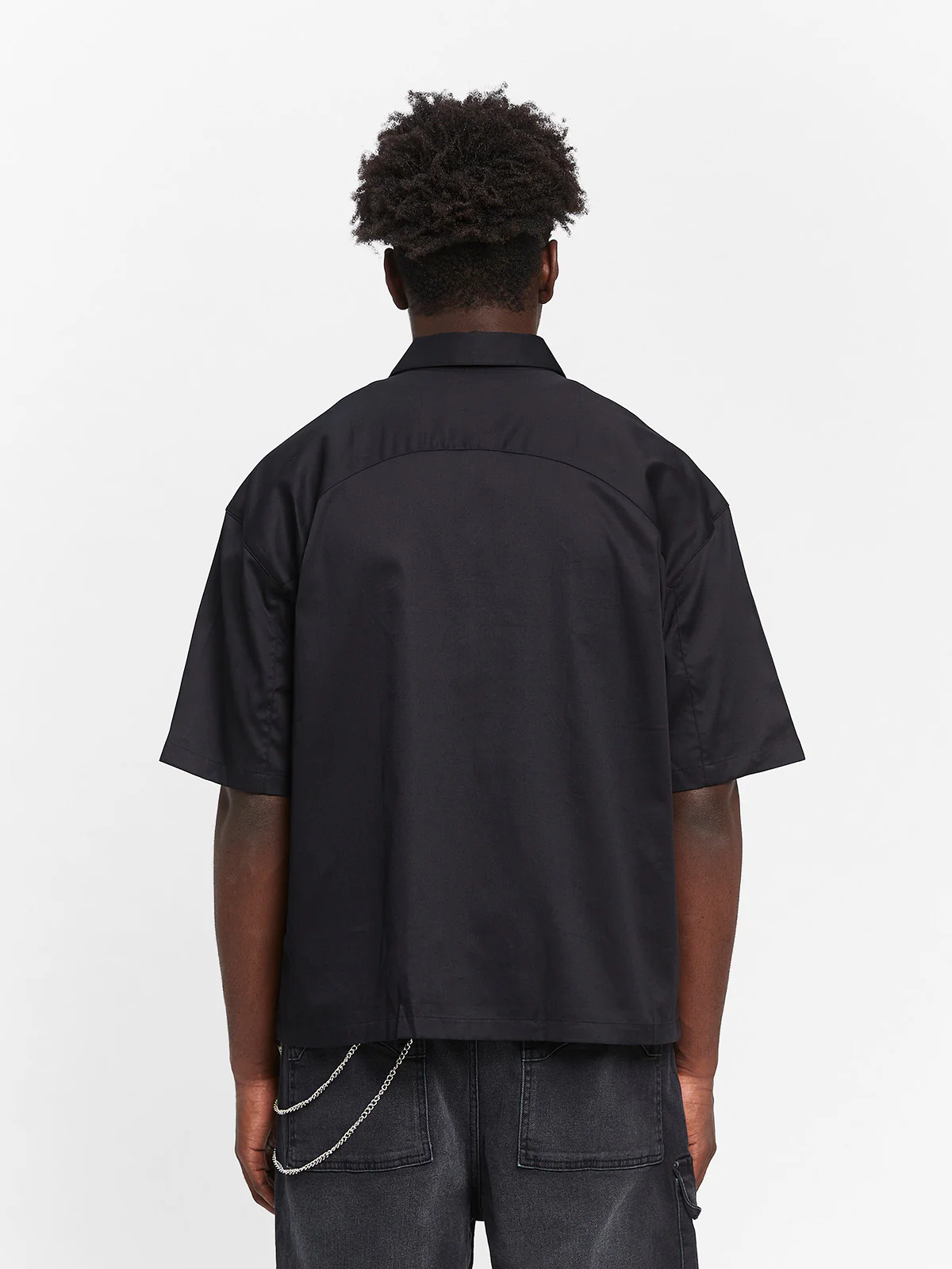 CREATIVE DEPT LOGO BUTTON SHIRT - BLACK - Image 5