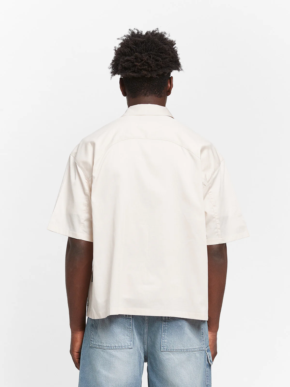 CREATIVE DEPT LOGO BUTTON SHIRT - CREAM - Image 6