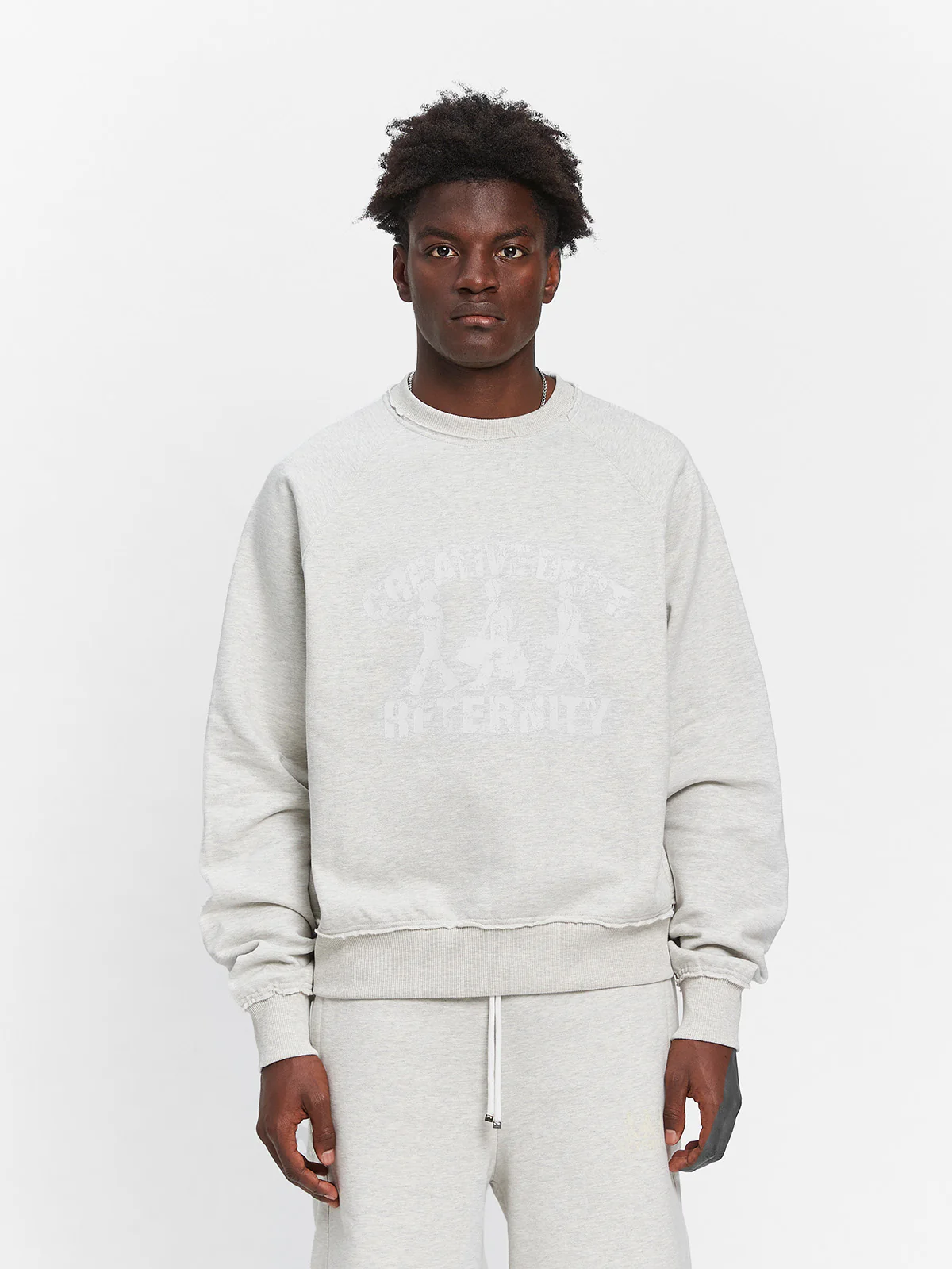 CREATIVE DEPT LOGO CREWNECK - MELANGE GREY - Image 3