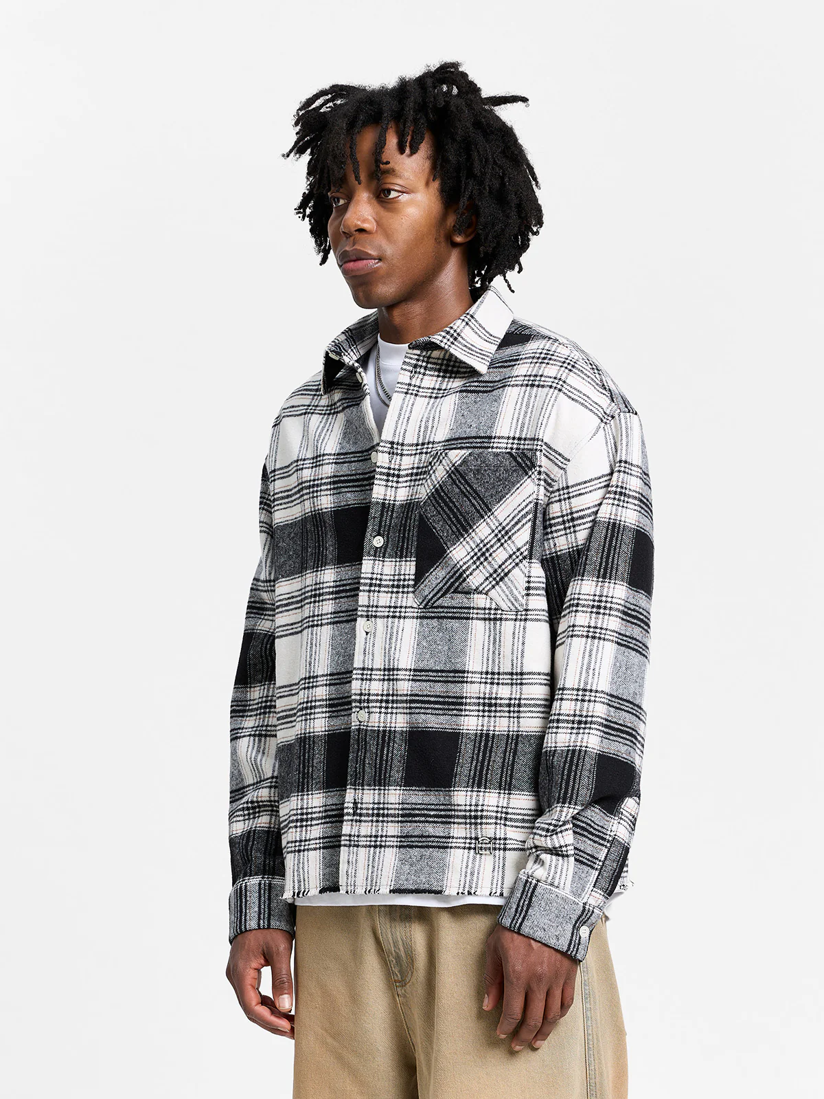 CREATIVE DEPT LOGO FLANNEL - BLACK - Image 3