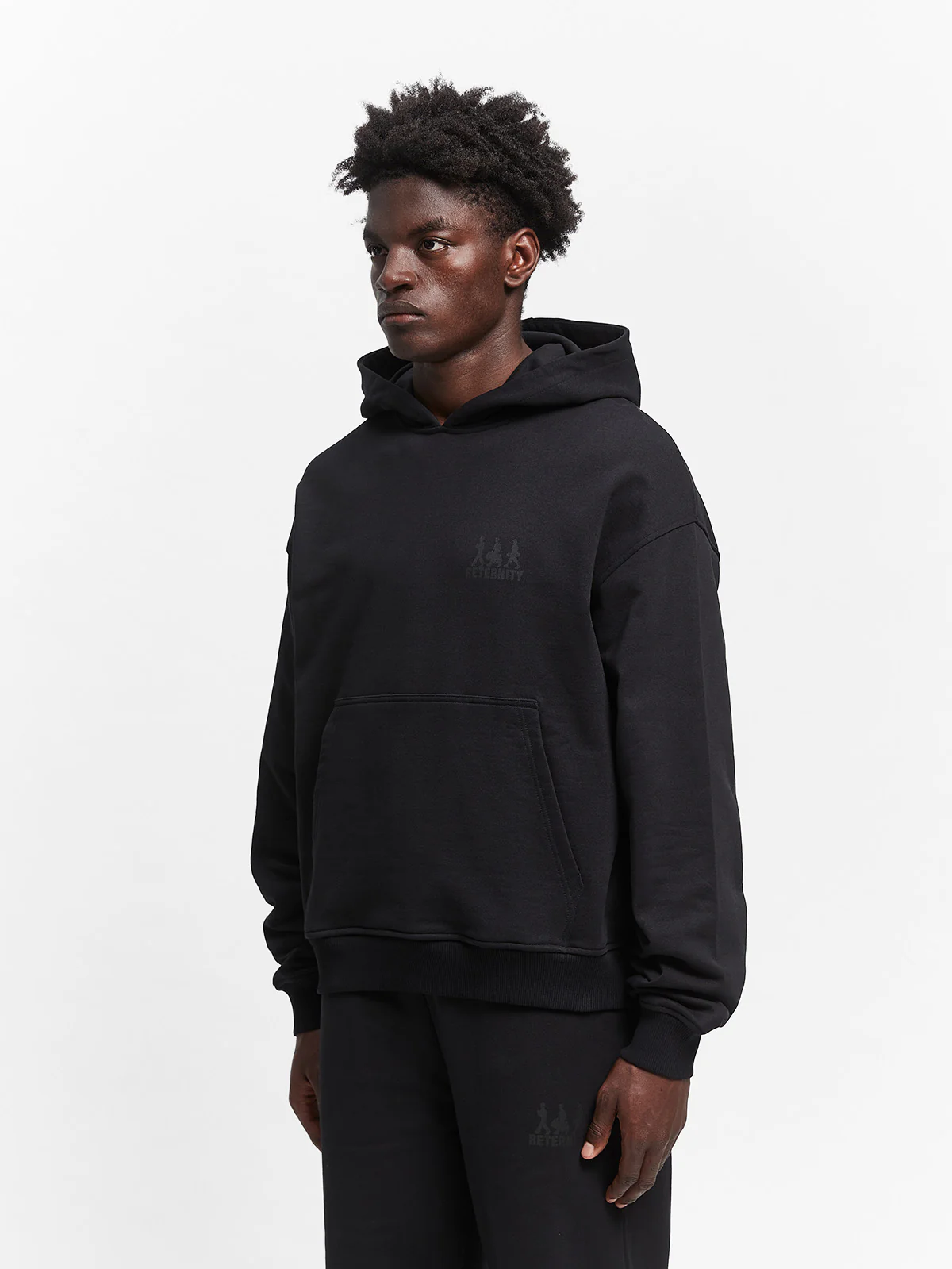 CREATIVE DEPT LOGO HOODIE - BLACK - Image 4