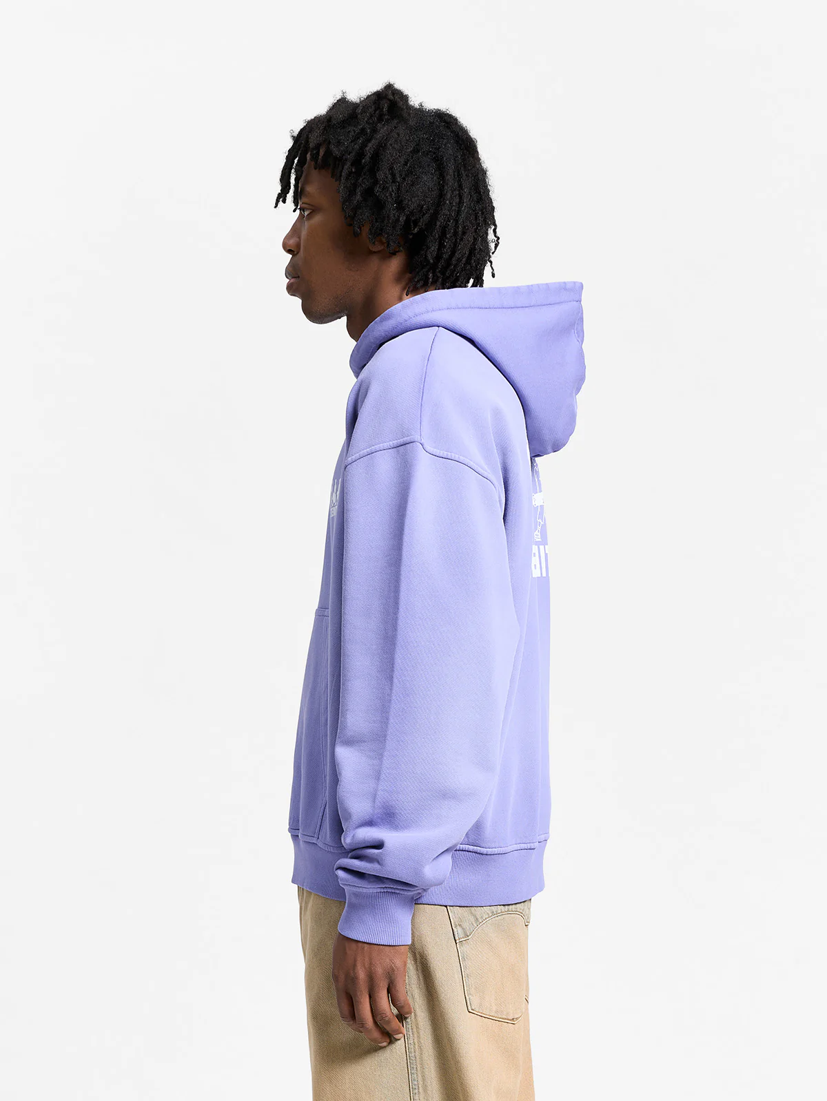 CREATIVE DEPT LOGO HOODIE - WASHED PURPLE - Image 4