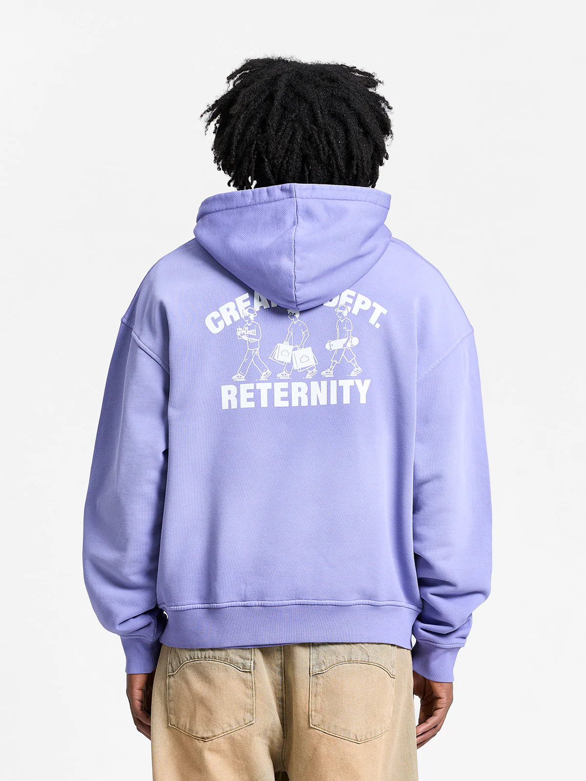 CREATIVE DEPT LOGO HOODIE - WASHED PURPLE - Image 5