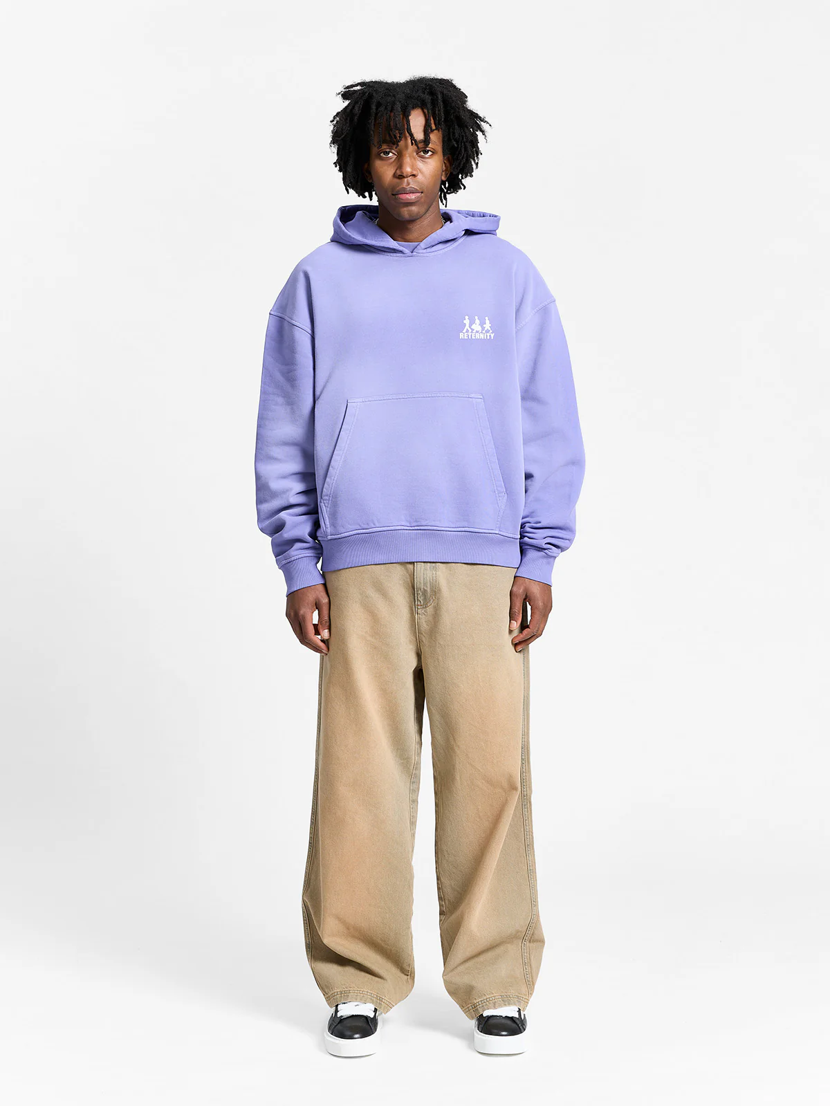 CREATIVE DEPT LOGO HOODIE - WASHED PURPLE - Image 6