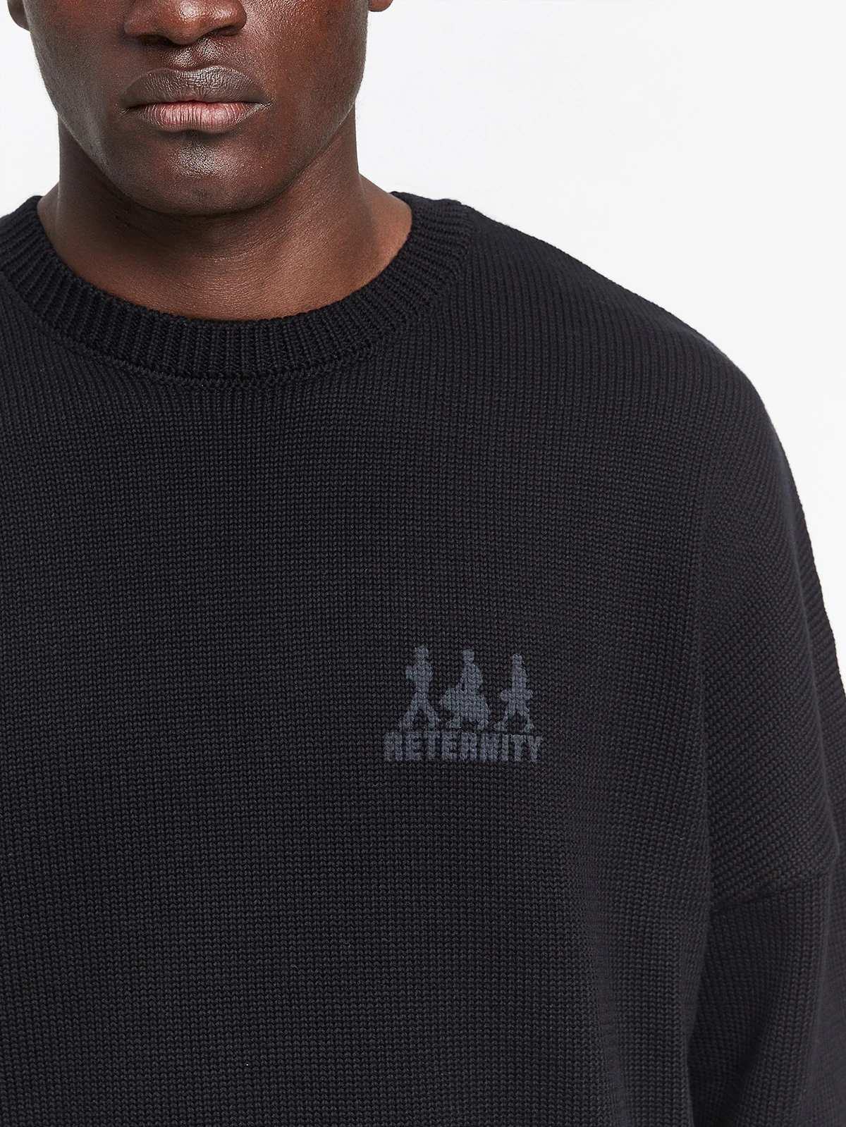 CREATIVE DEPT LOGO KNIT SWEATER - BLACK - Image 8