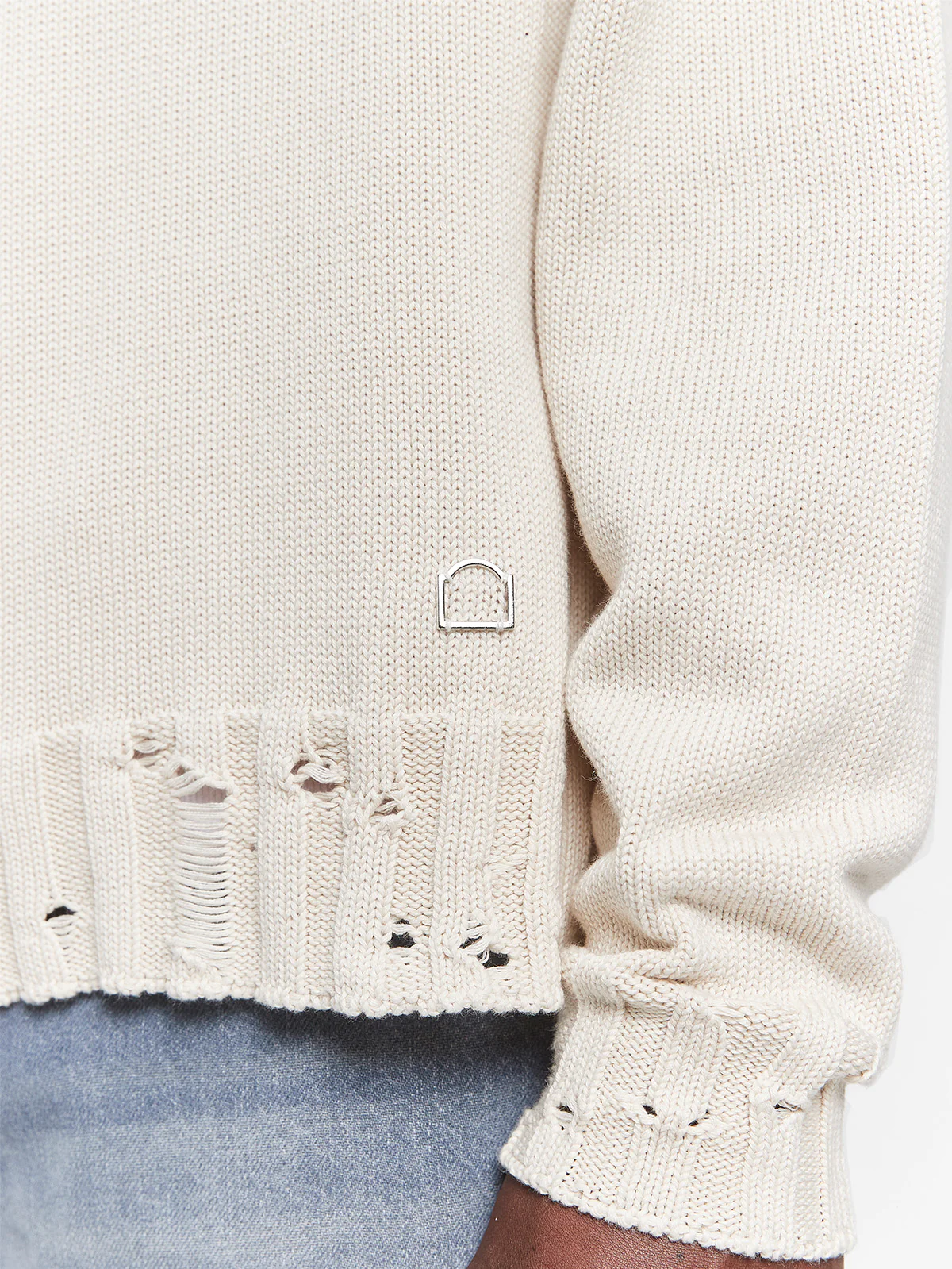 CREATIVE DEPT LOGO KNIT SWEATER - CREAM - Image 11
